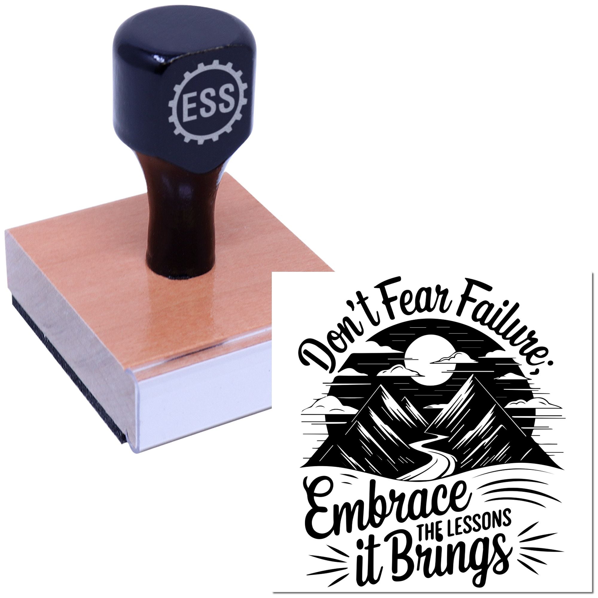 Embrace Failure Journey Scrapbook Rubber Stamp
