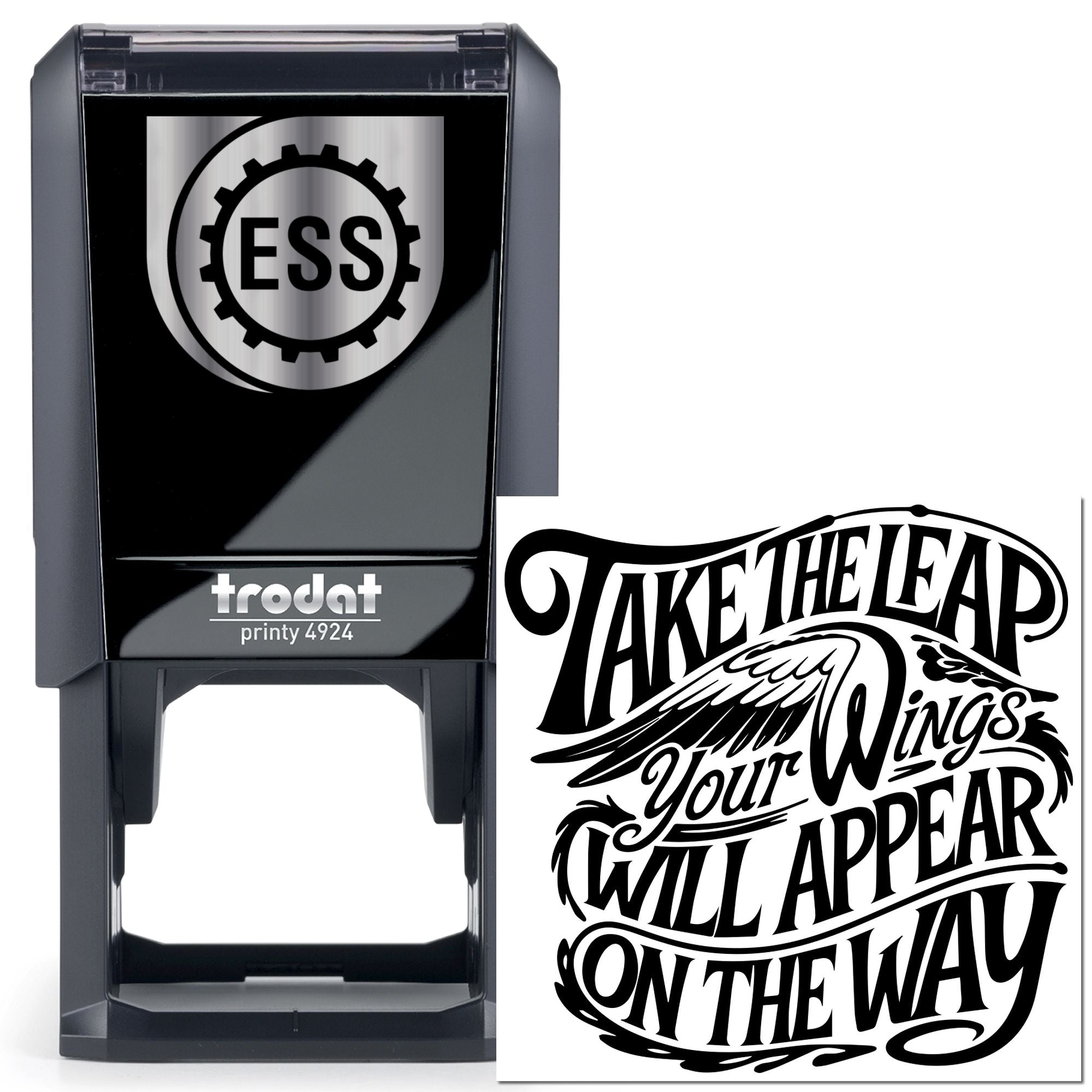 Self-Inking Motivational Typography Crafting Stamp