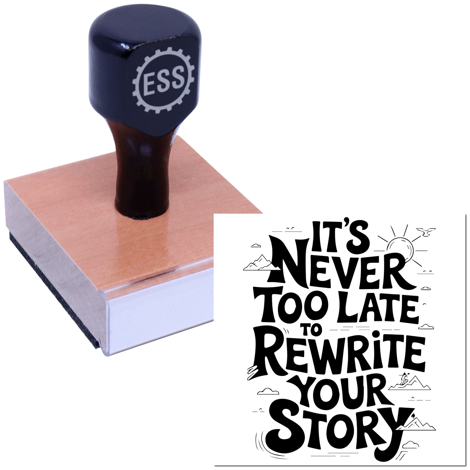 Rewrite Your Story Card Making Rubber Stamp