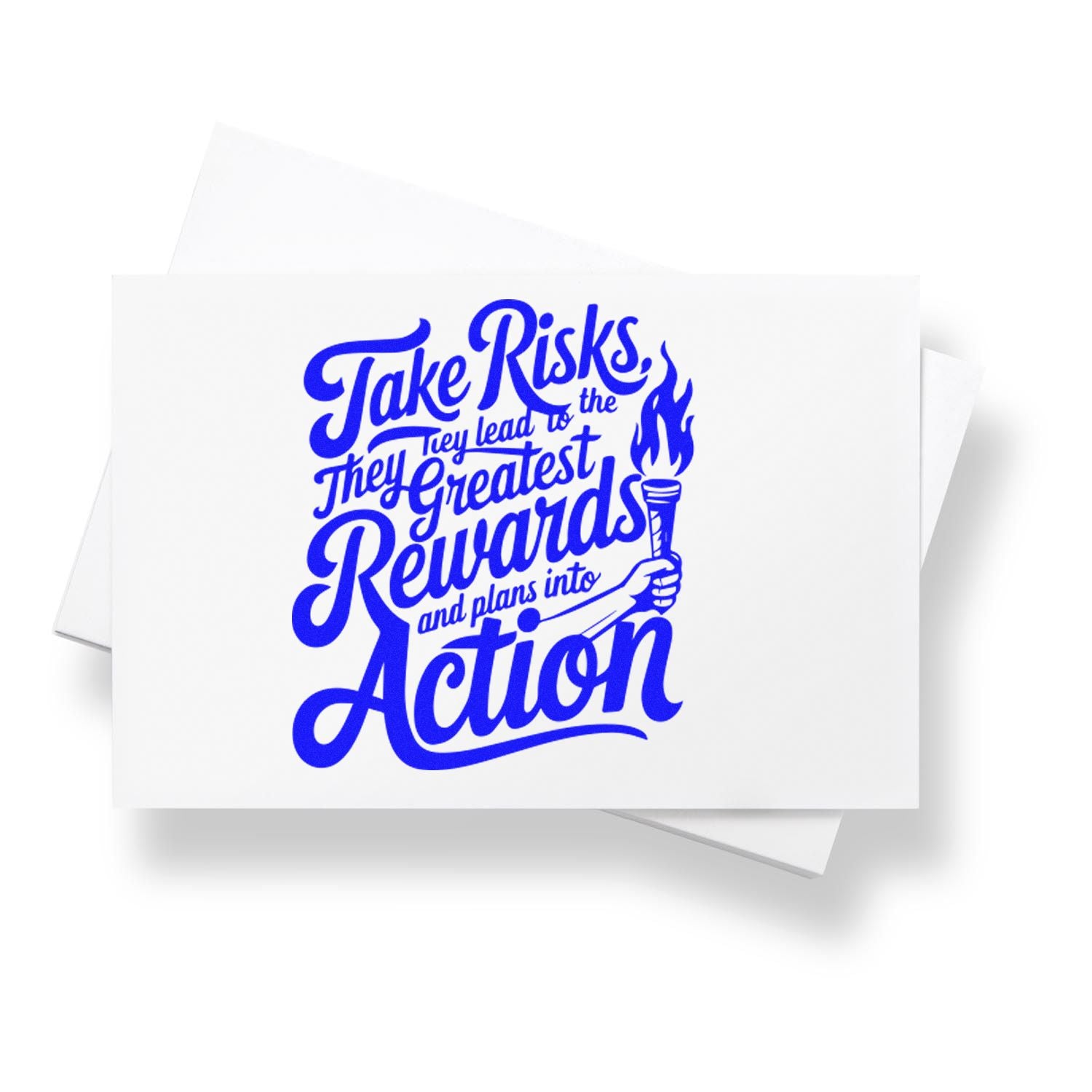 Pre-Inked Motivational Typographic Poster Crafting Stamp