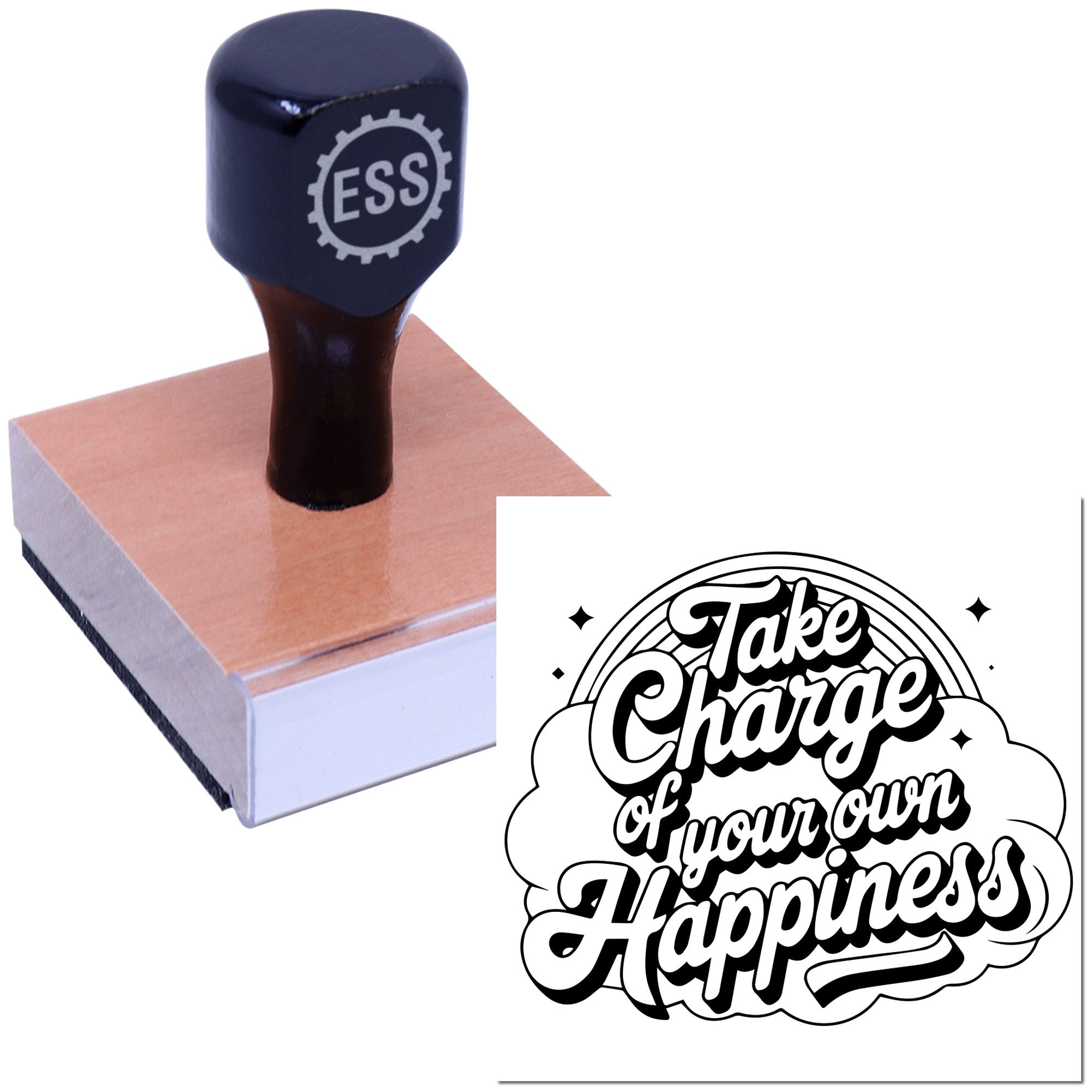 Empowerment Cloud Badge Handcraft Rubber Stamp