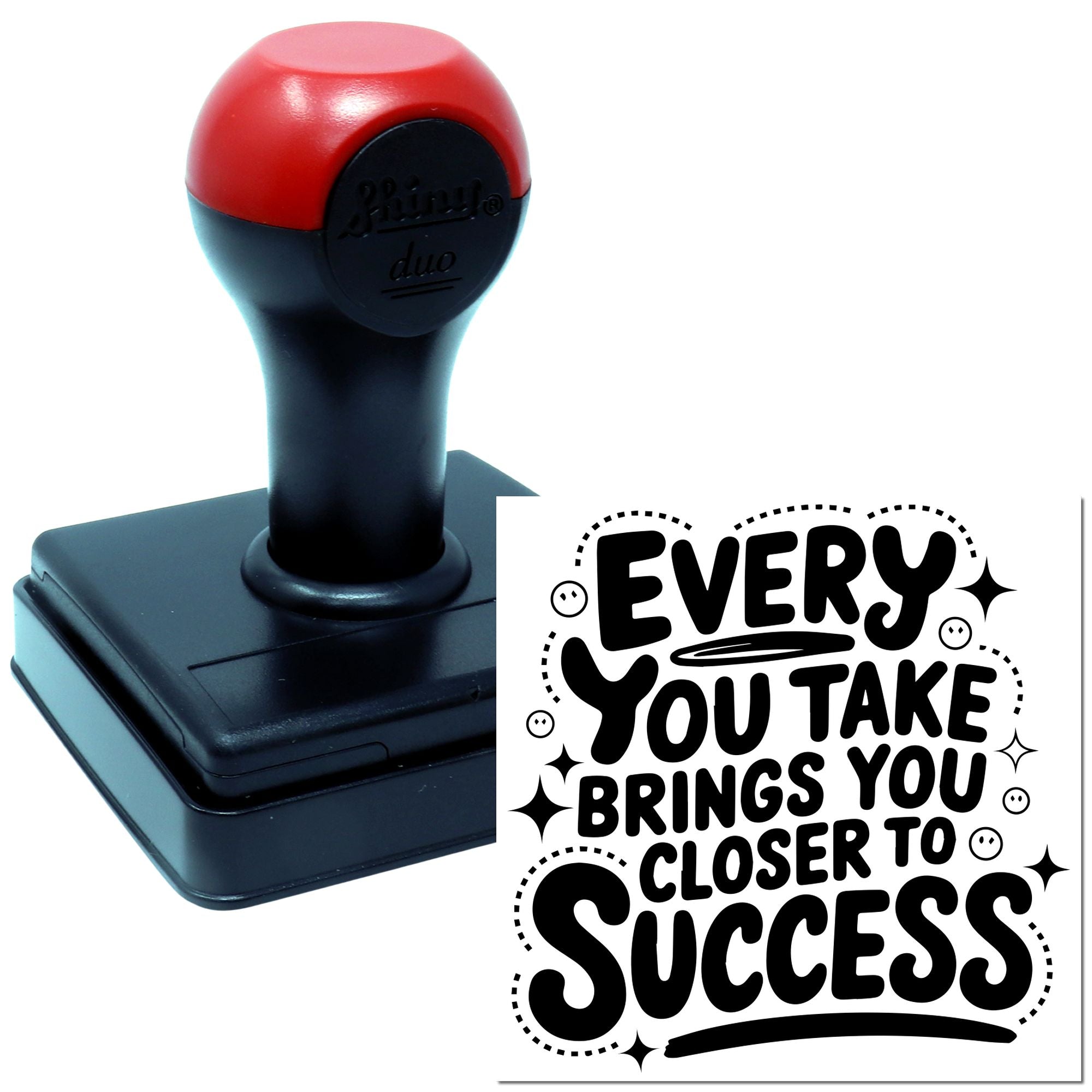 Duo Bold Motivational Success Typography Poster Hand Stamp