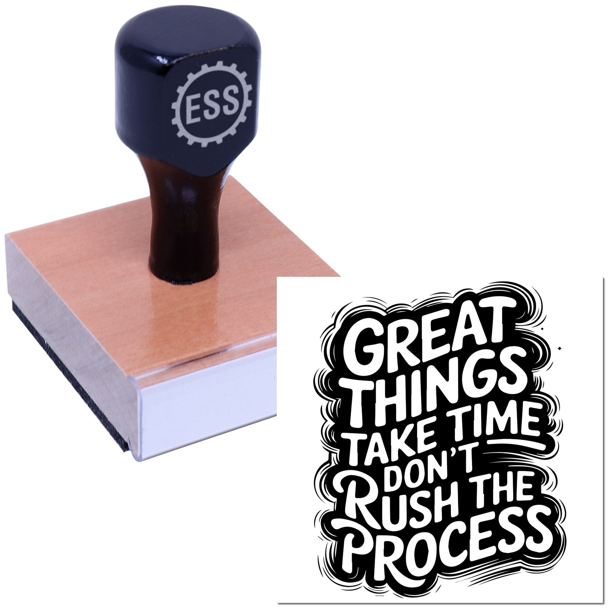 Patience Breeds Success Note Card Rubber Stamp