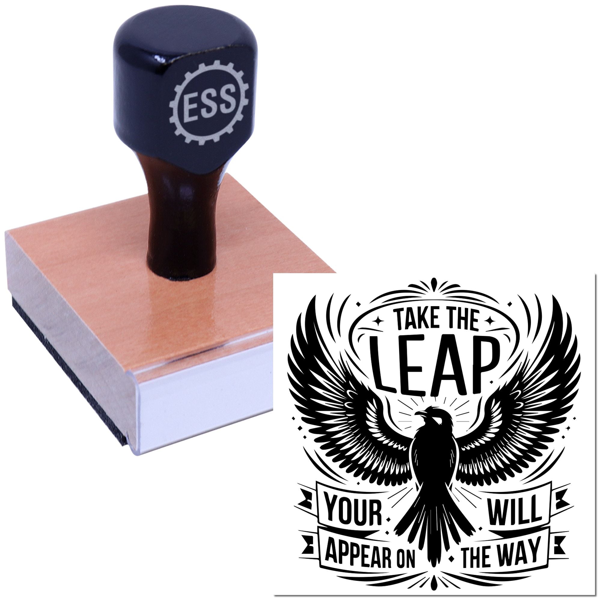 Leap Toward Freedom Mini Card Rubber Stamp