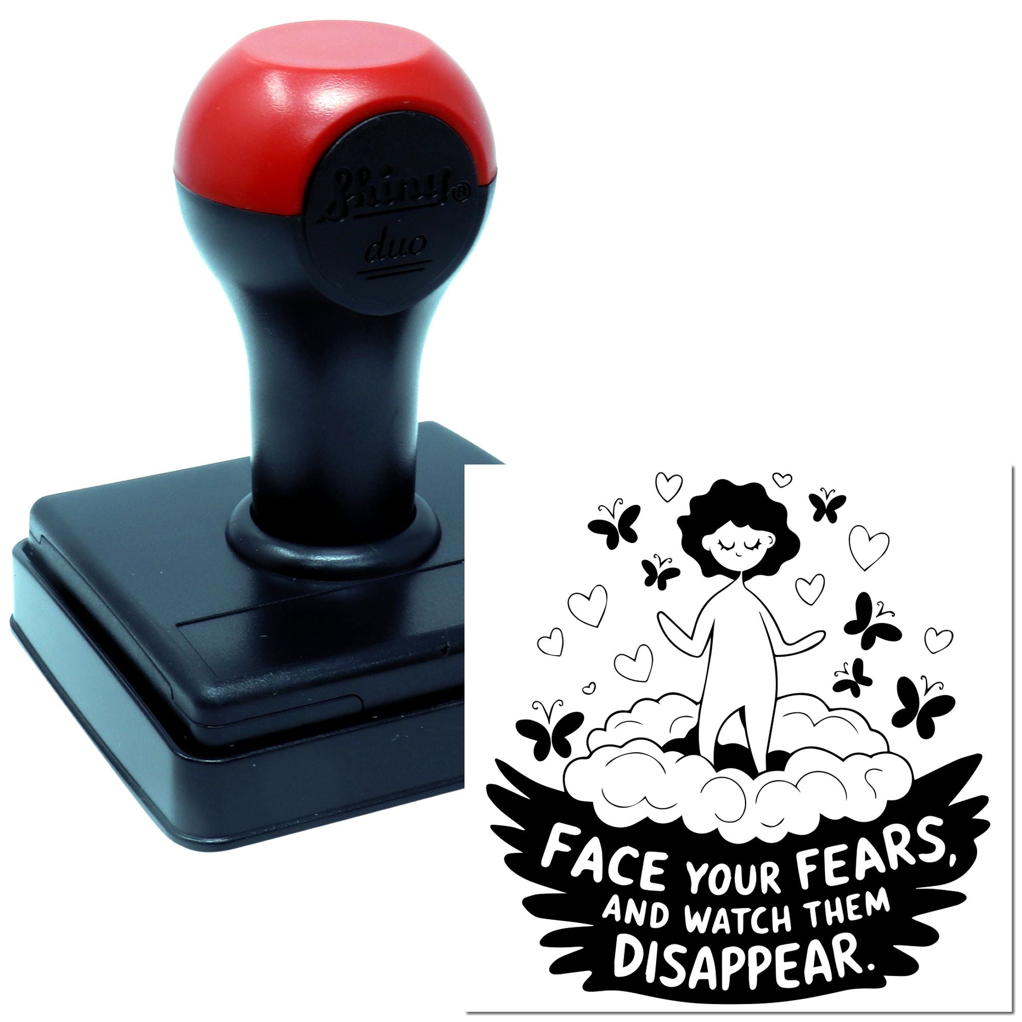 Duo Facing Fears, Butterflies And Peace Hand Stamp