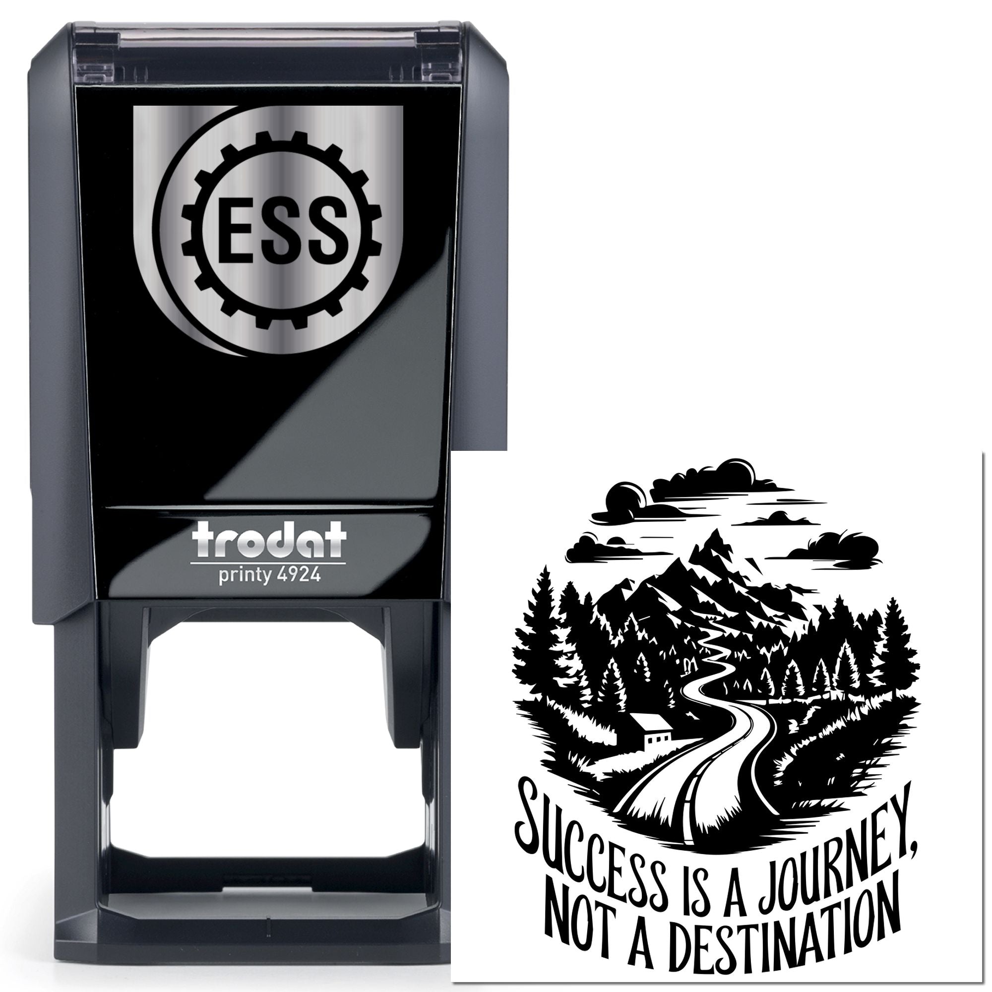 Self-Inking Winding Road Craft Stamp