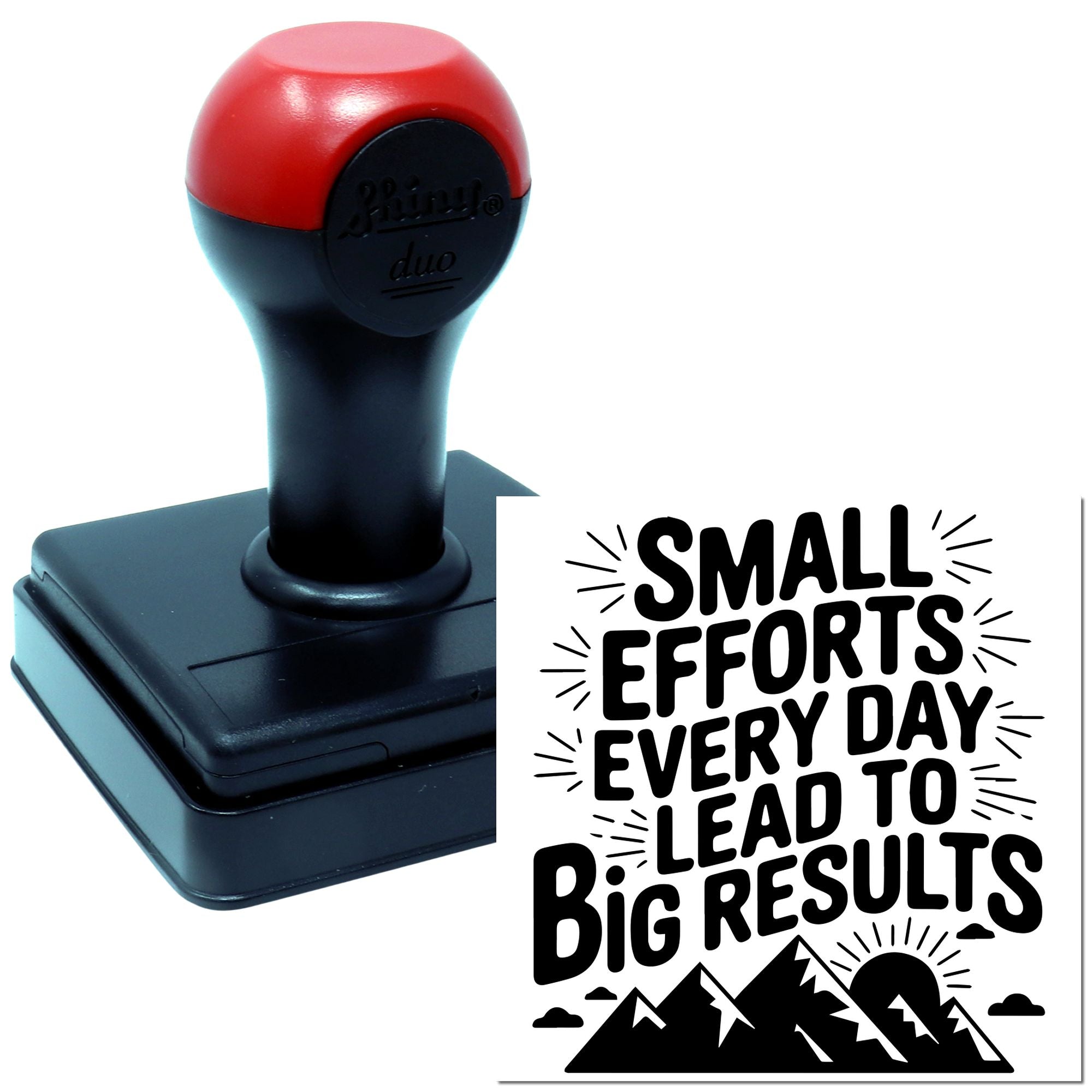 Duo Small Daily Efforts, Big Results Hand Stamp