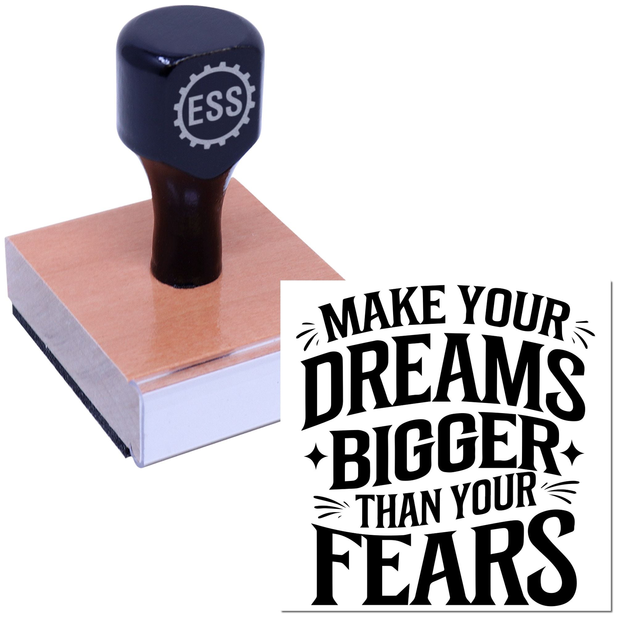 Dreams Over Fears Card Making Rubber Stamp