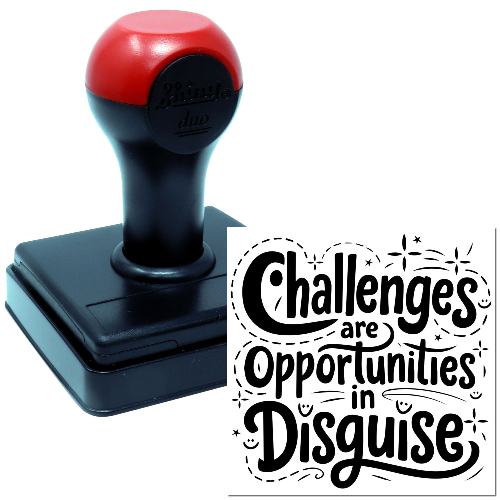 Duo Challenges Conceal Opportunities For Growth Hand Stamp