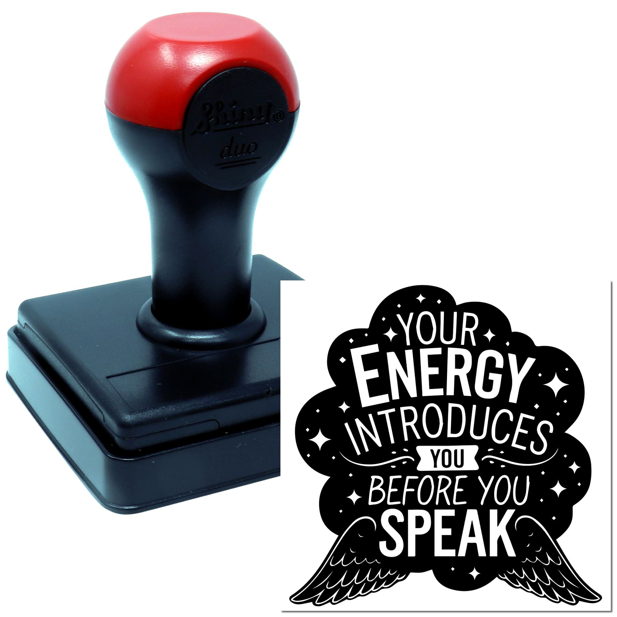 Duo Energy Speaks Before Words Design Hand Stamp
