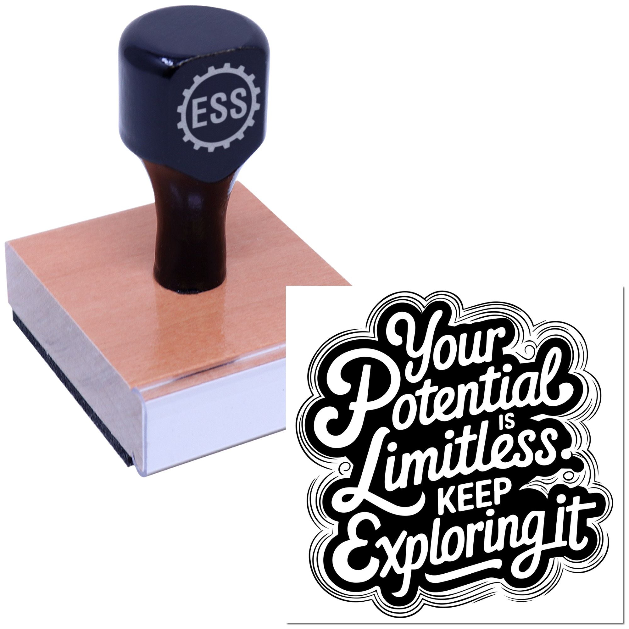 Limitless Potential Journey Papercraft Rubber Stamp