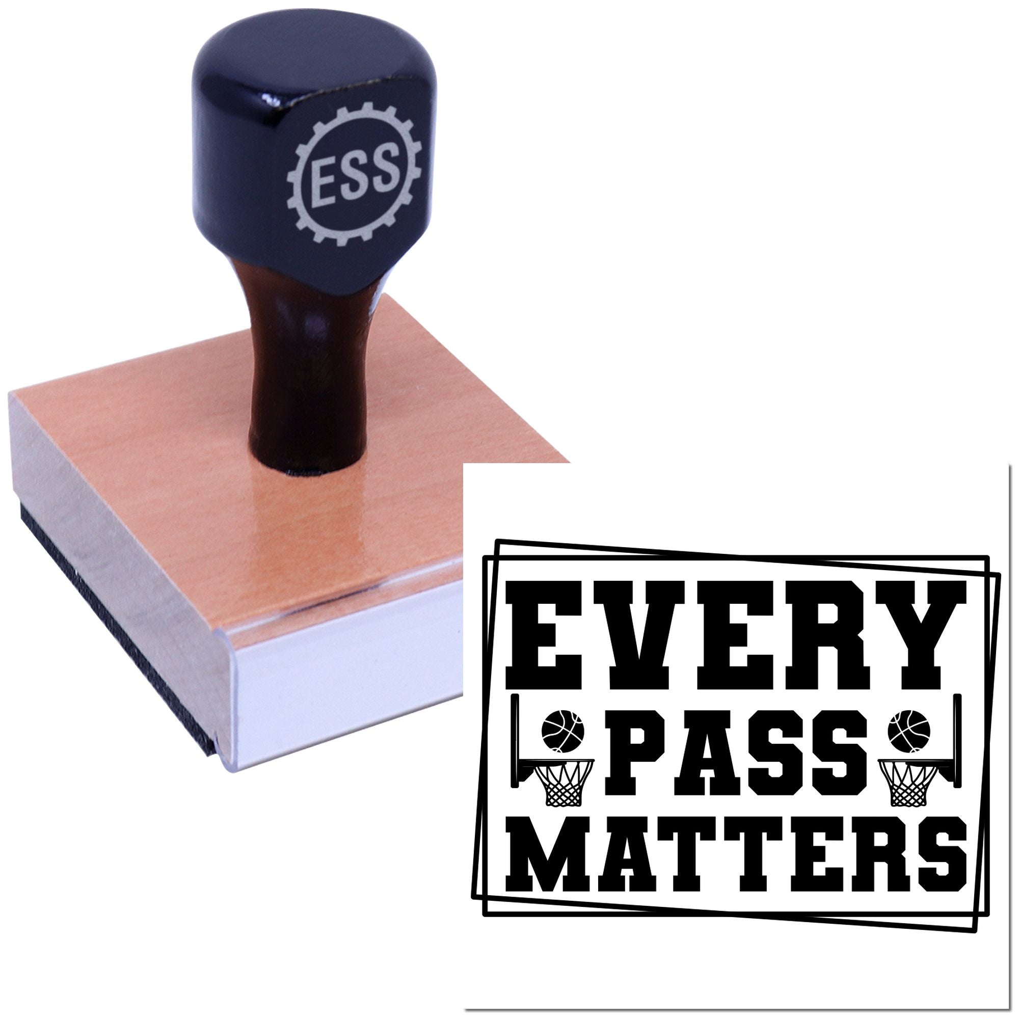 Precision Passing Matters Postcard Rubber Stamp