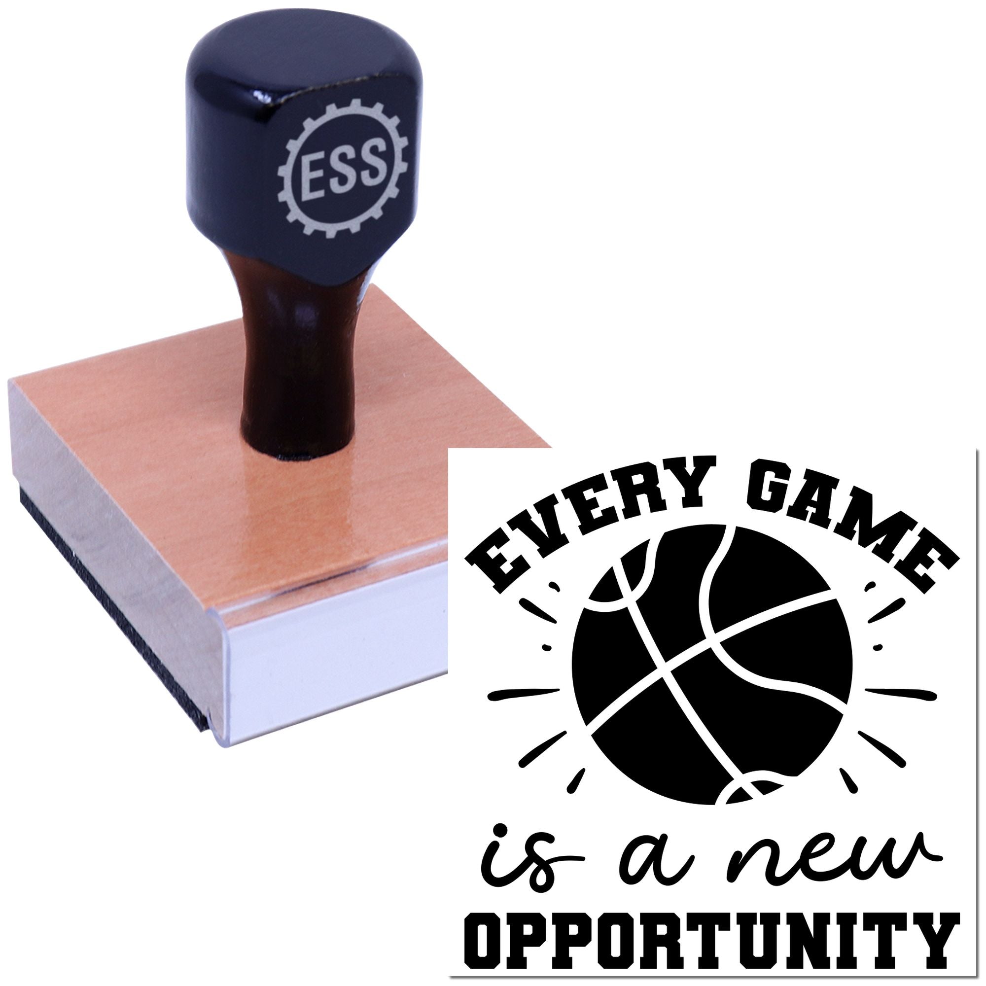 Bounce Into Opportunity Tag Rubber Stamp