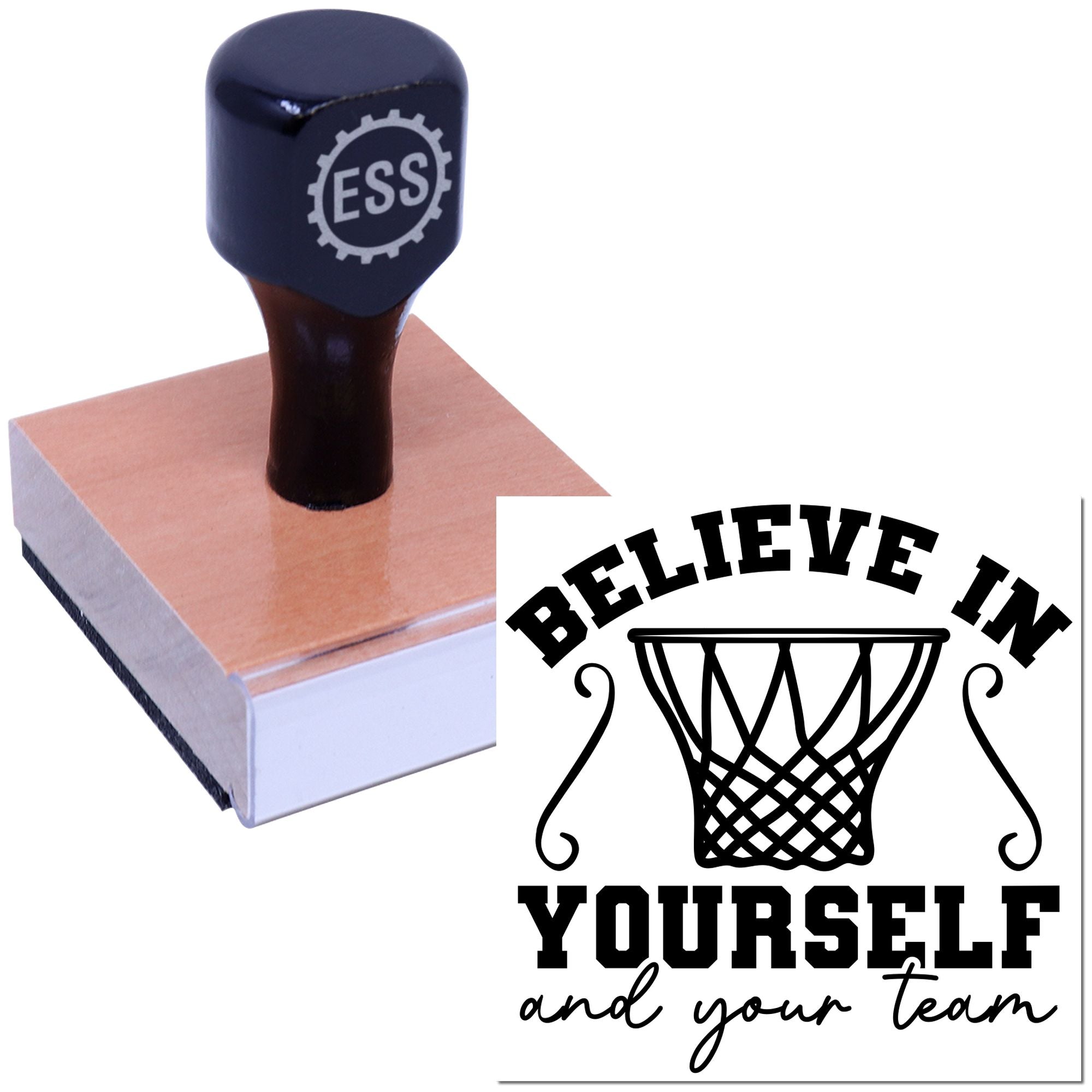 Hoop Self Belief Place Card Rubber Stamp