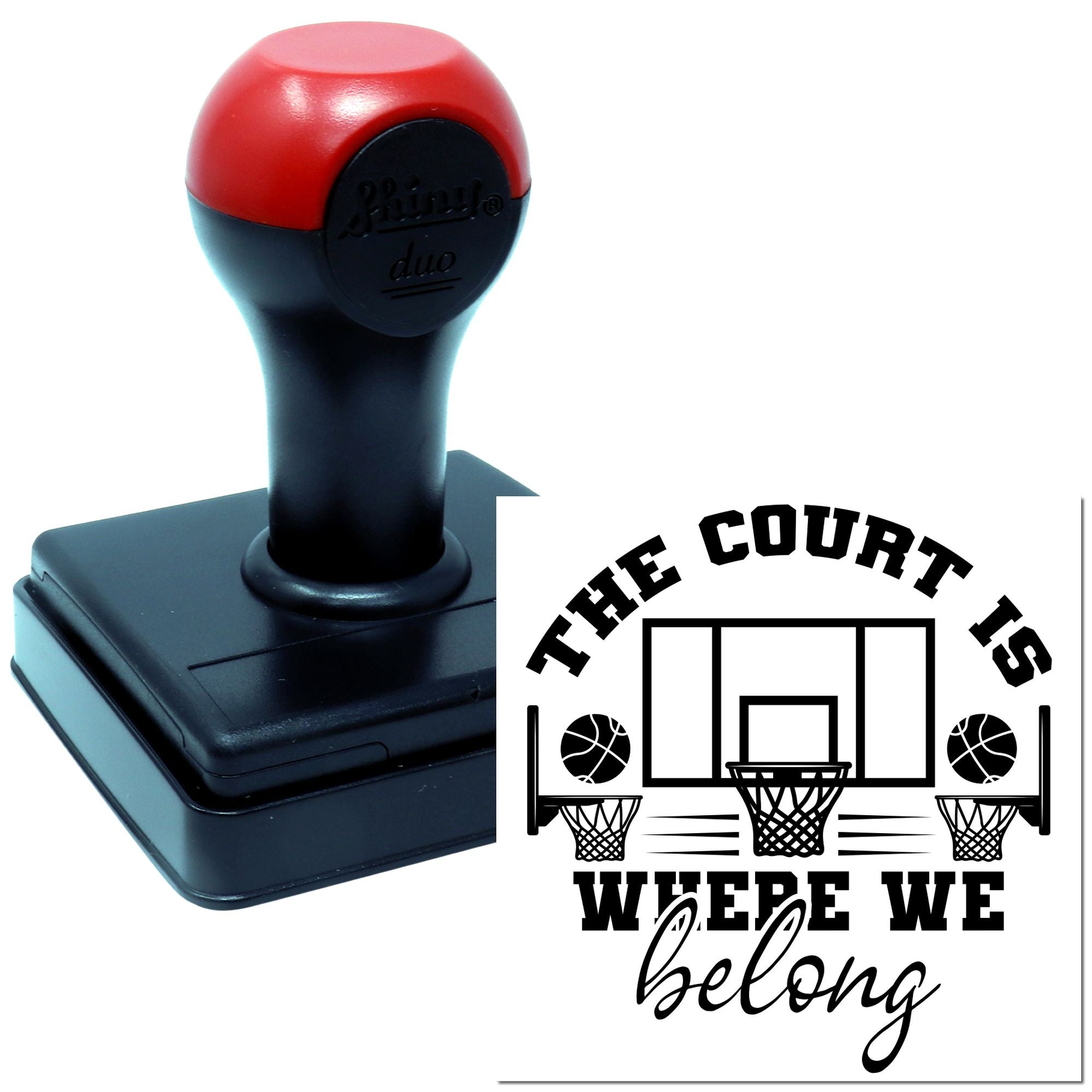 Duo Home On The Basketball Court Hand Stamp