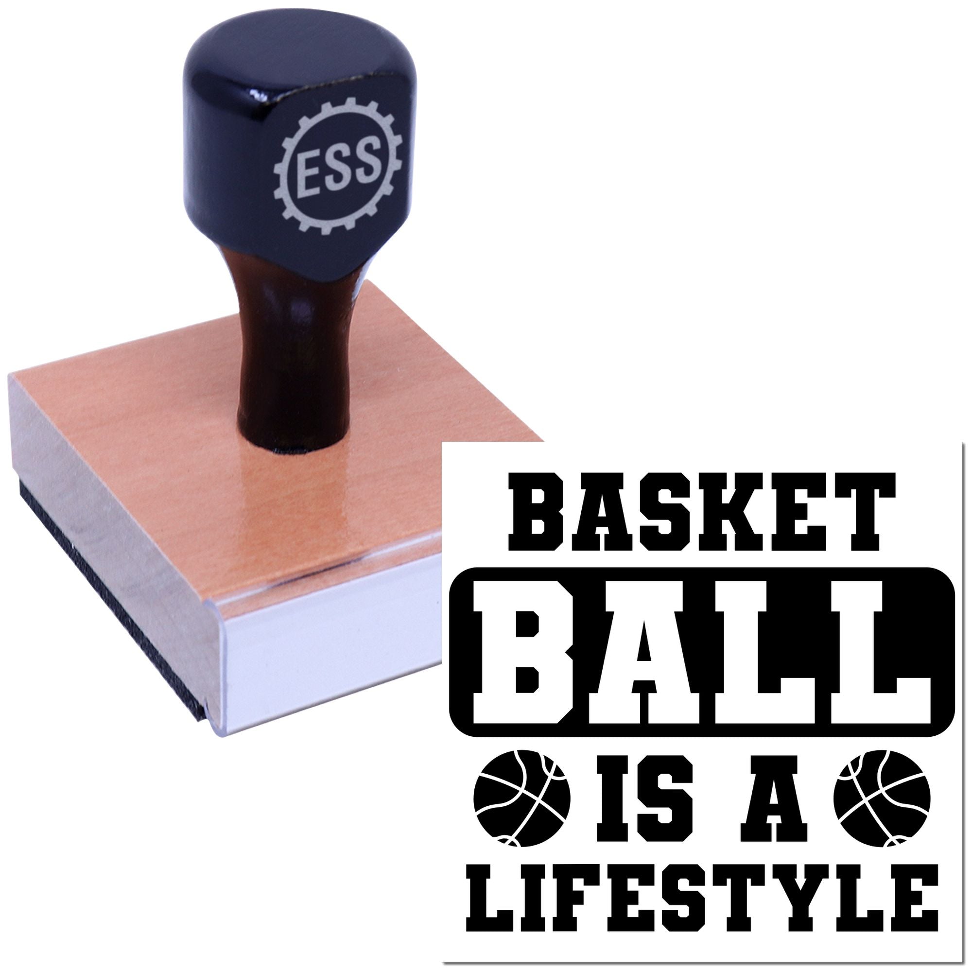 Hoops Lifestyle Statement Crafting Rubber Stamp