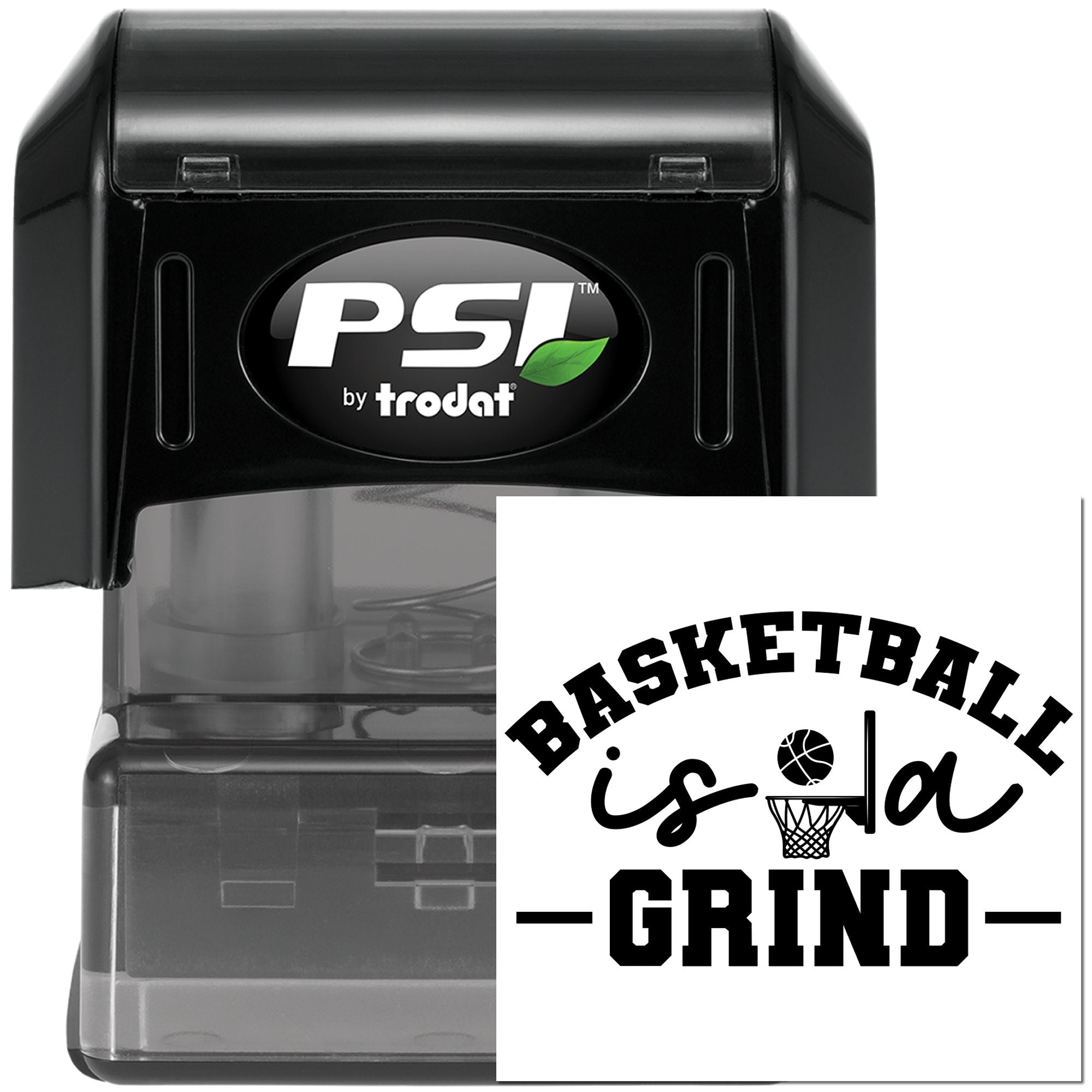 Pre-Inked Basketball Is Grind Scrapbook Stamp