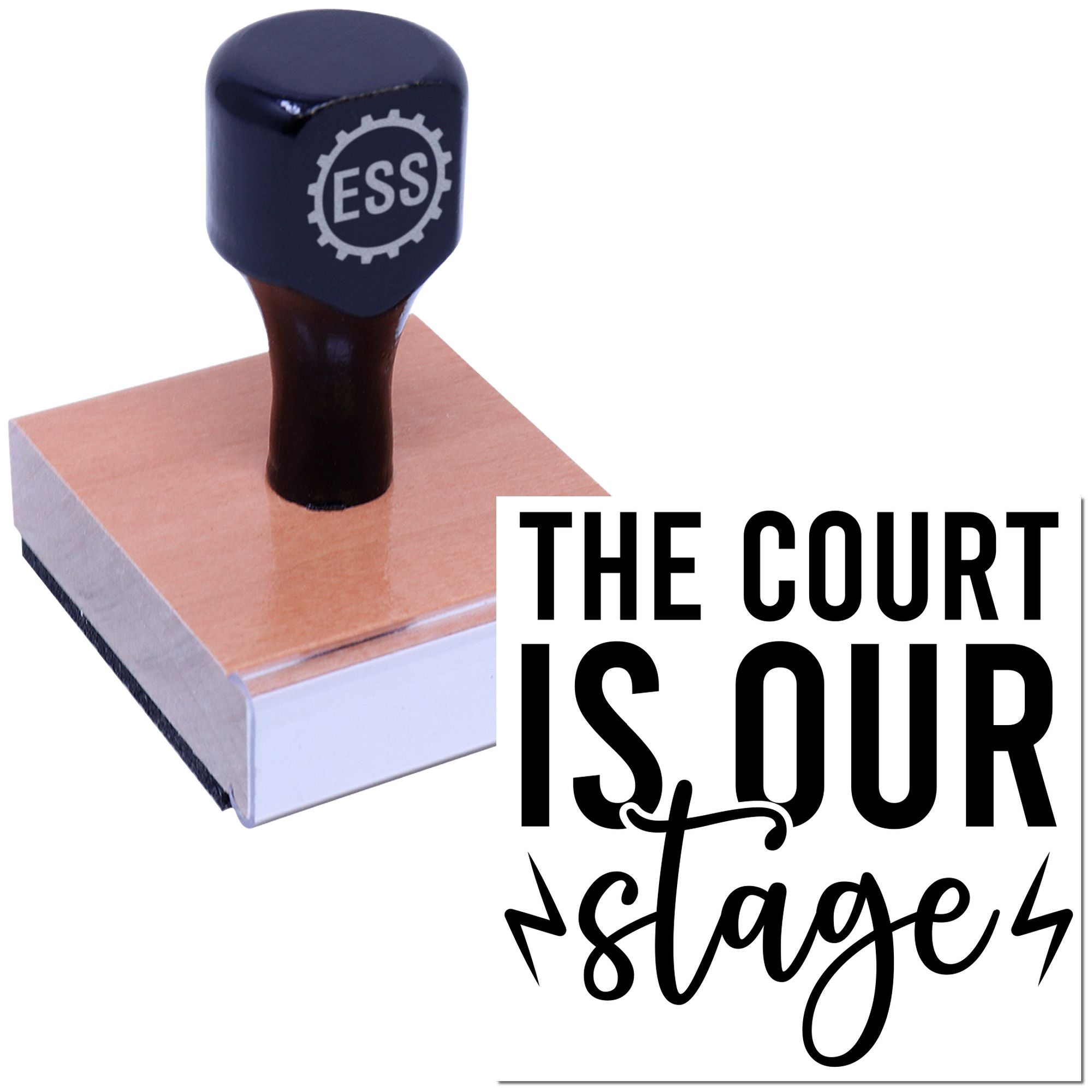 Hoops Court Theater Card Making Rubber Stamp