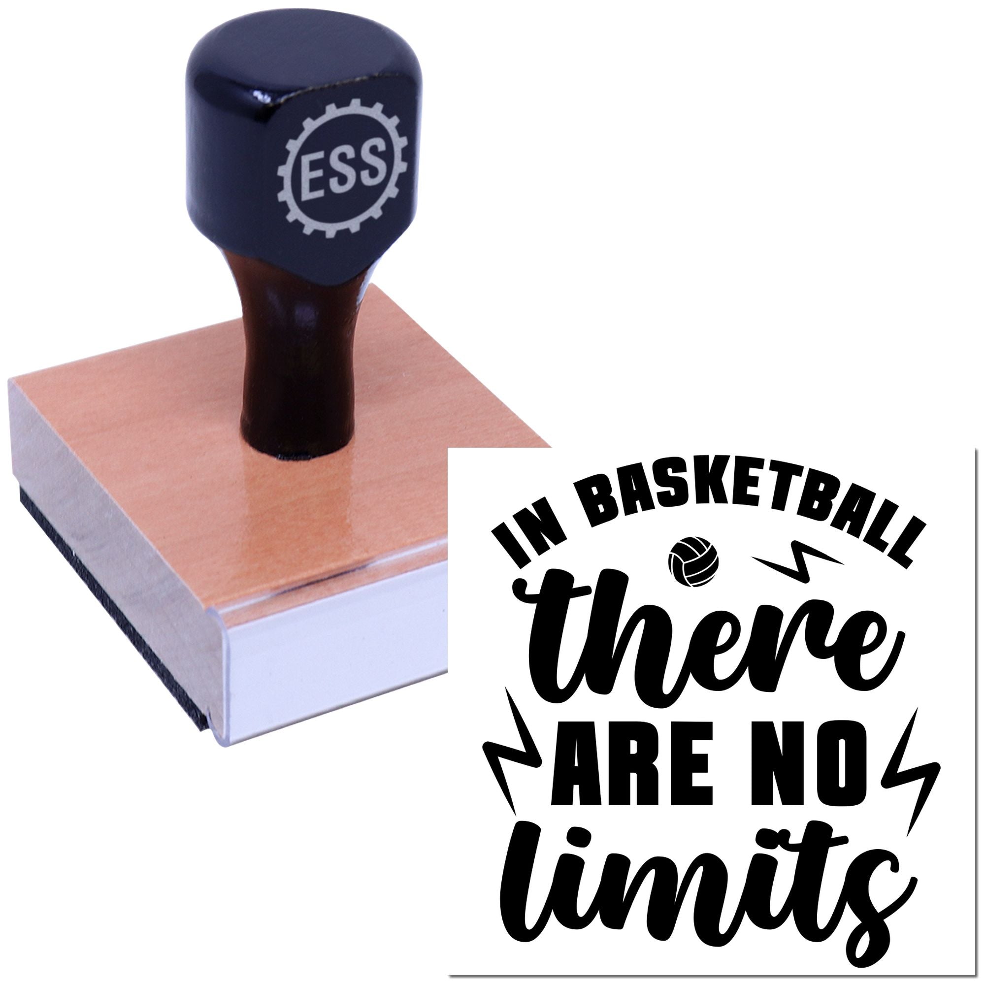 Limitless Basketball Spirit Journaling Rubber Stamp