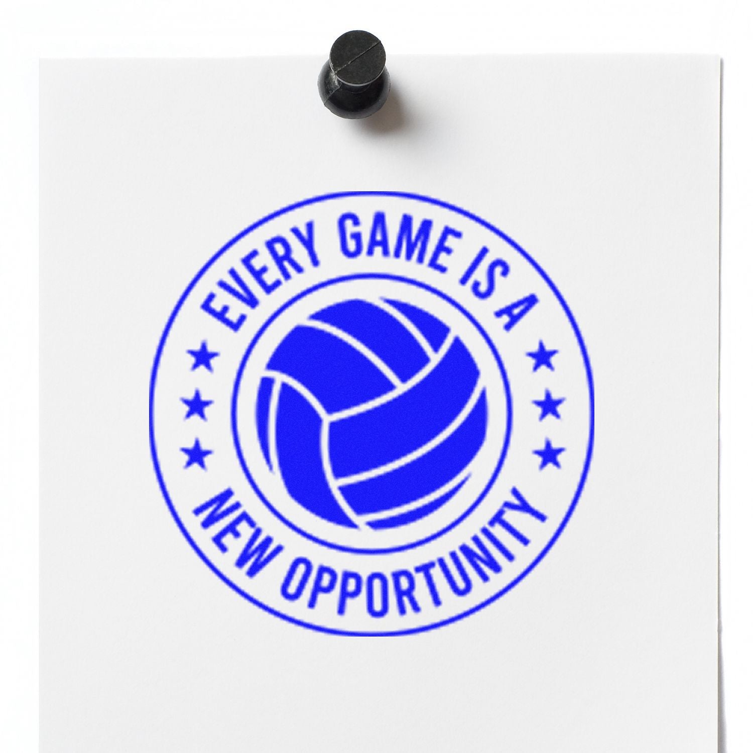 Self-Inking Opportunity Basketball Greeting Card Stamp