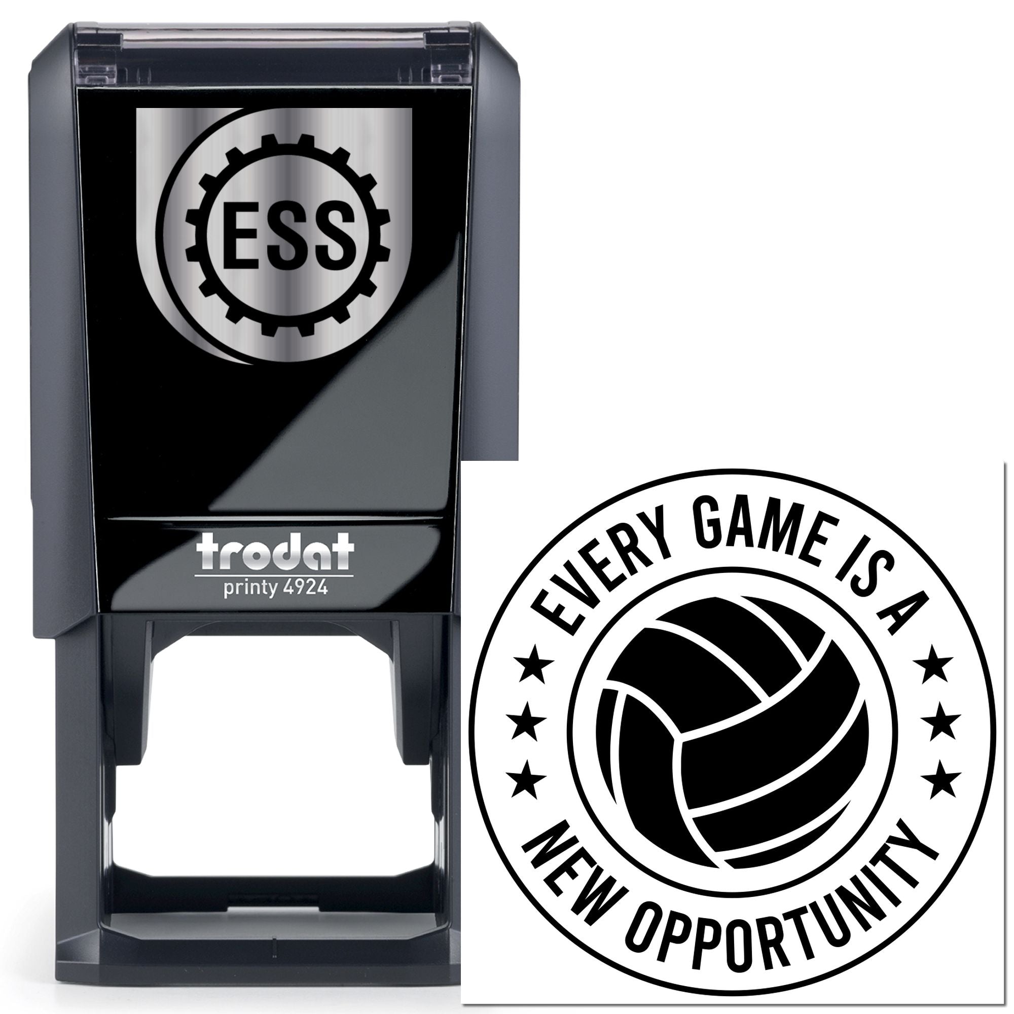 Self-Inking Opportunity Basketball Greeting Card Stamp