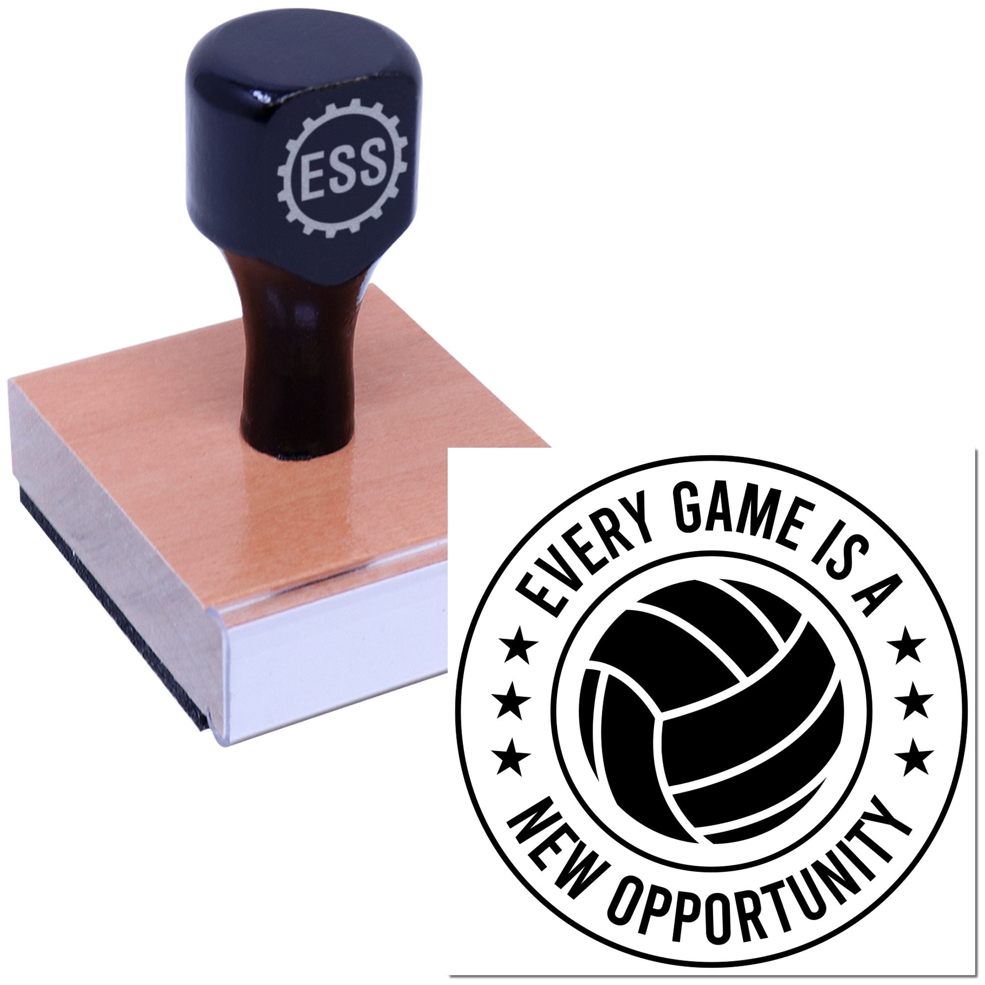 New Opportunity Emblem Note Card Rubber Stamp