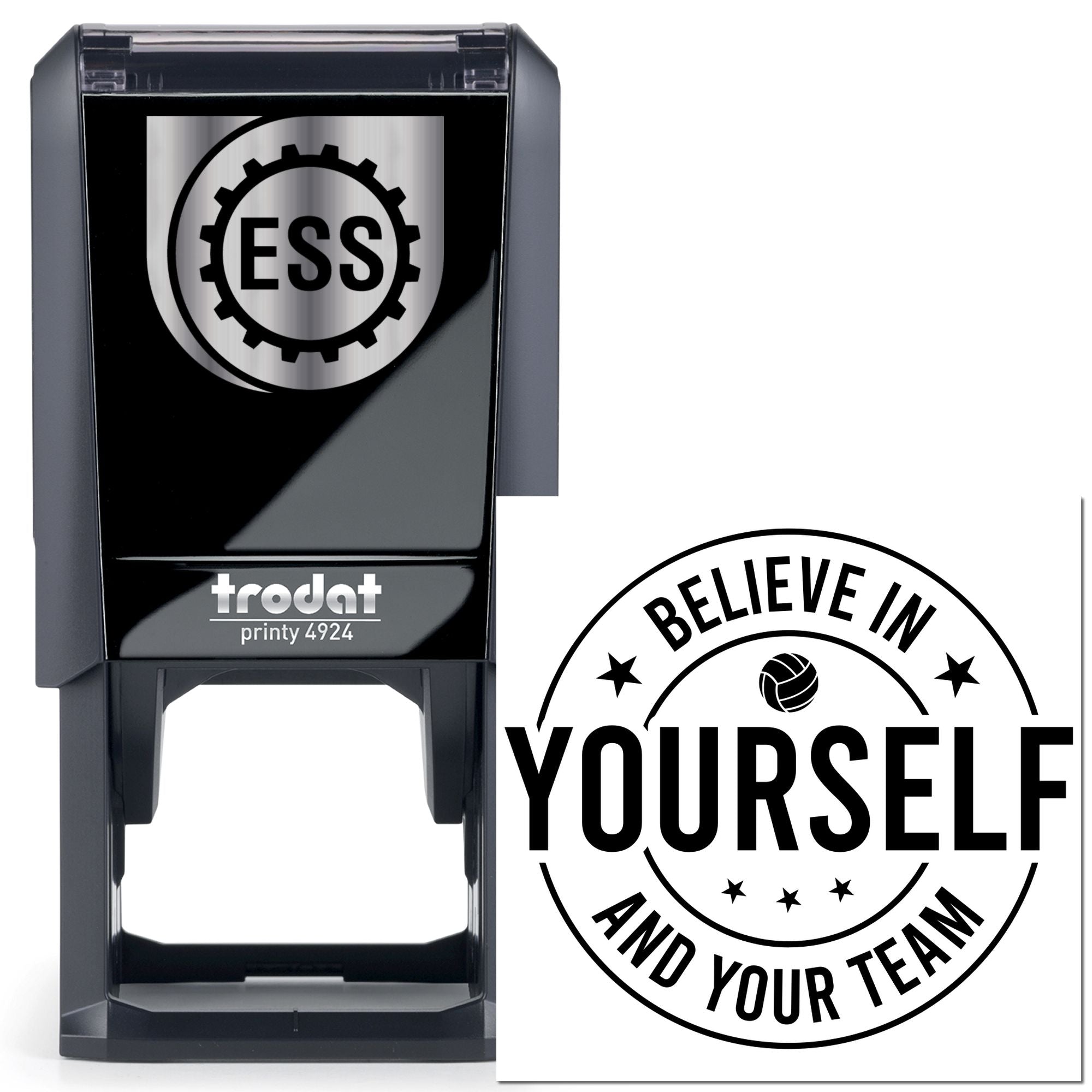Self-Inking Self Belief Note Card Stamp