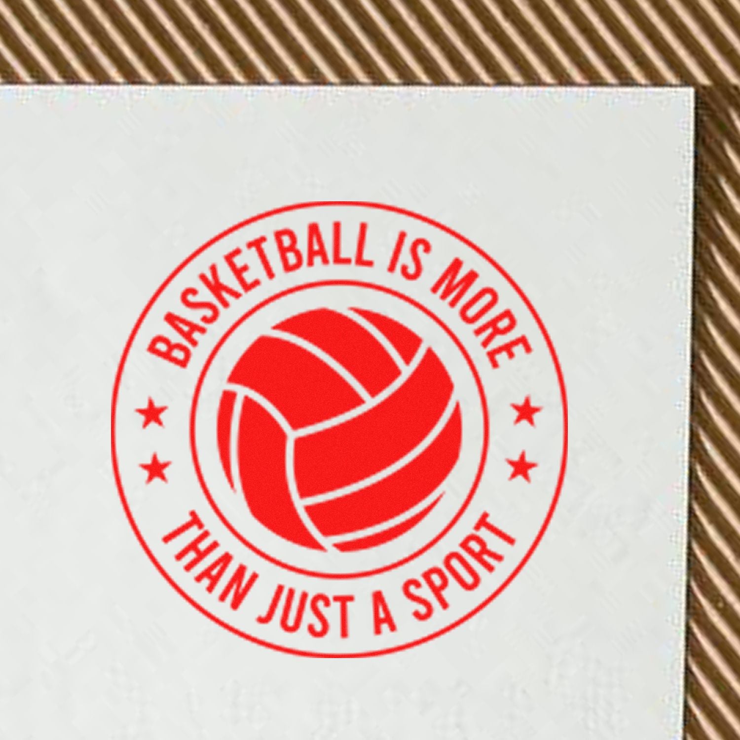 Self-Inking Basketball Badge Postcard Stamp
