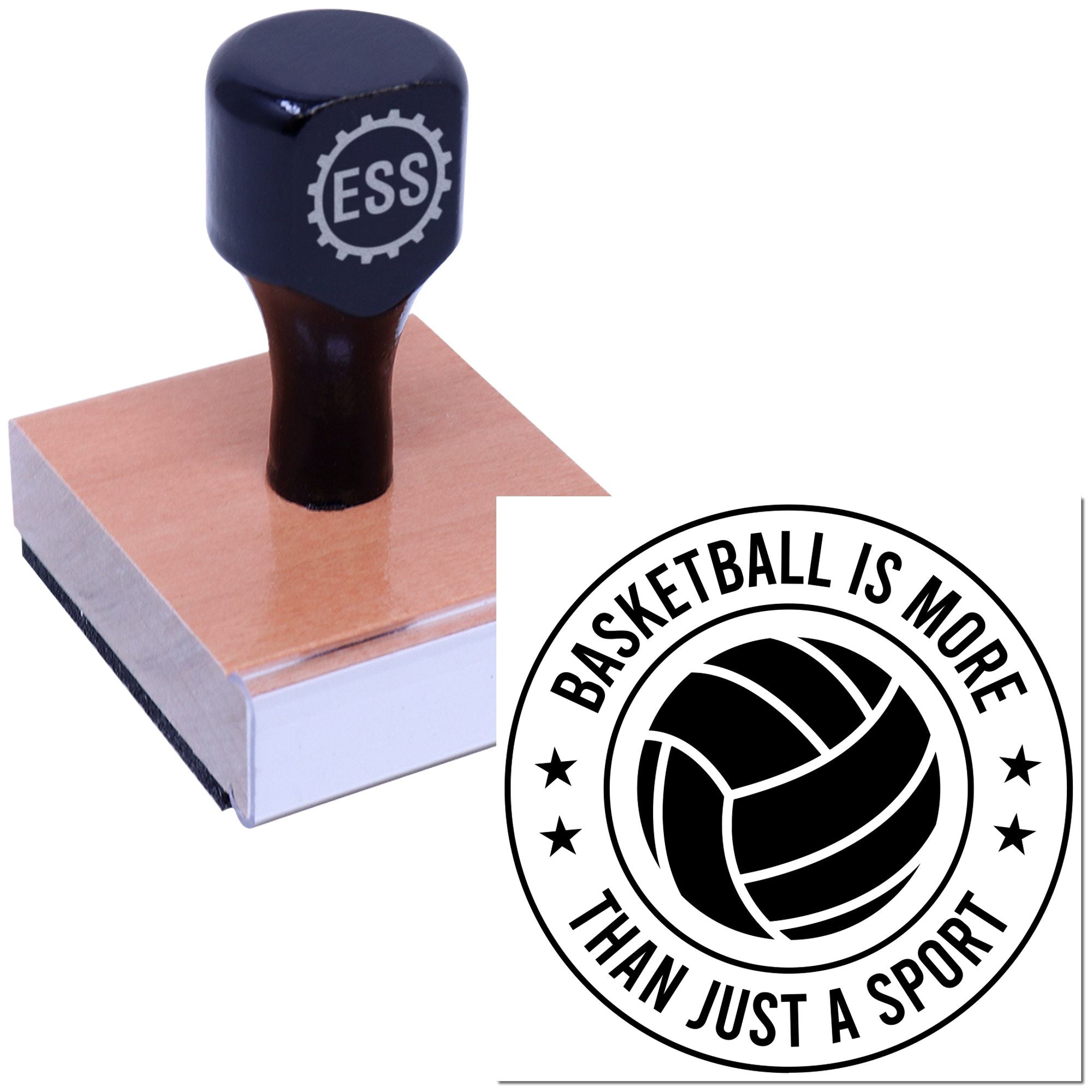 Hoop Passion Emblem Tag Rubber Stamp