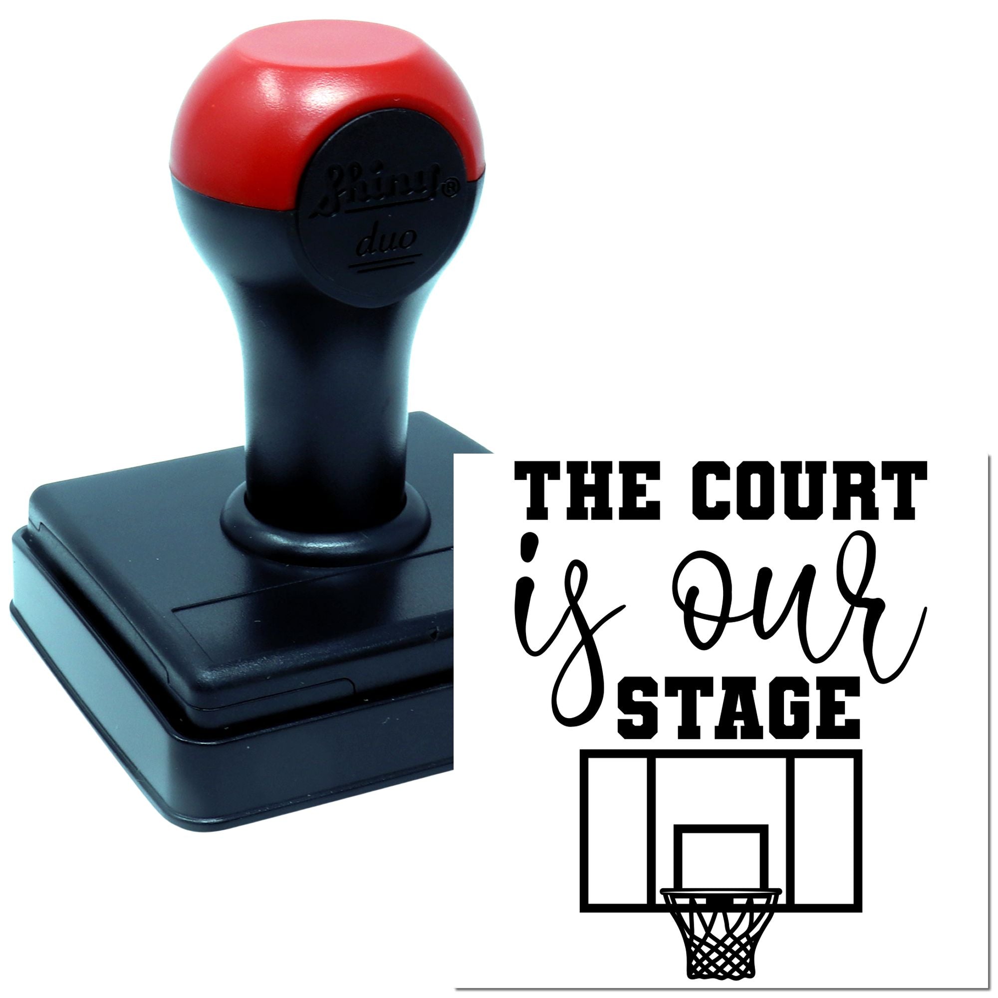 Duo Basketball Court Is Our Stage Hand Stamp
