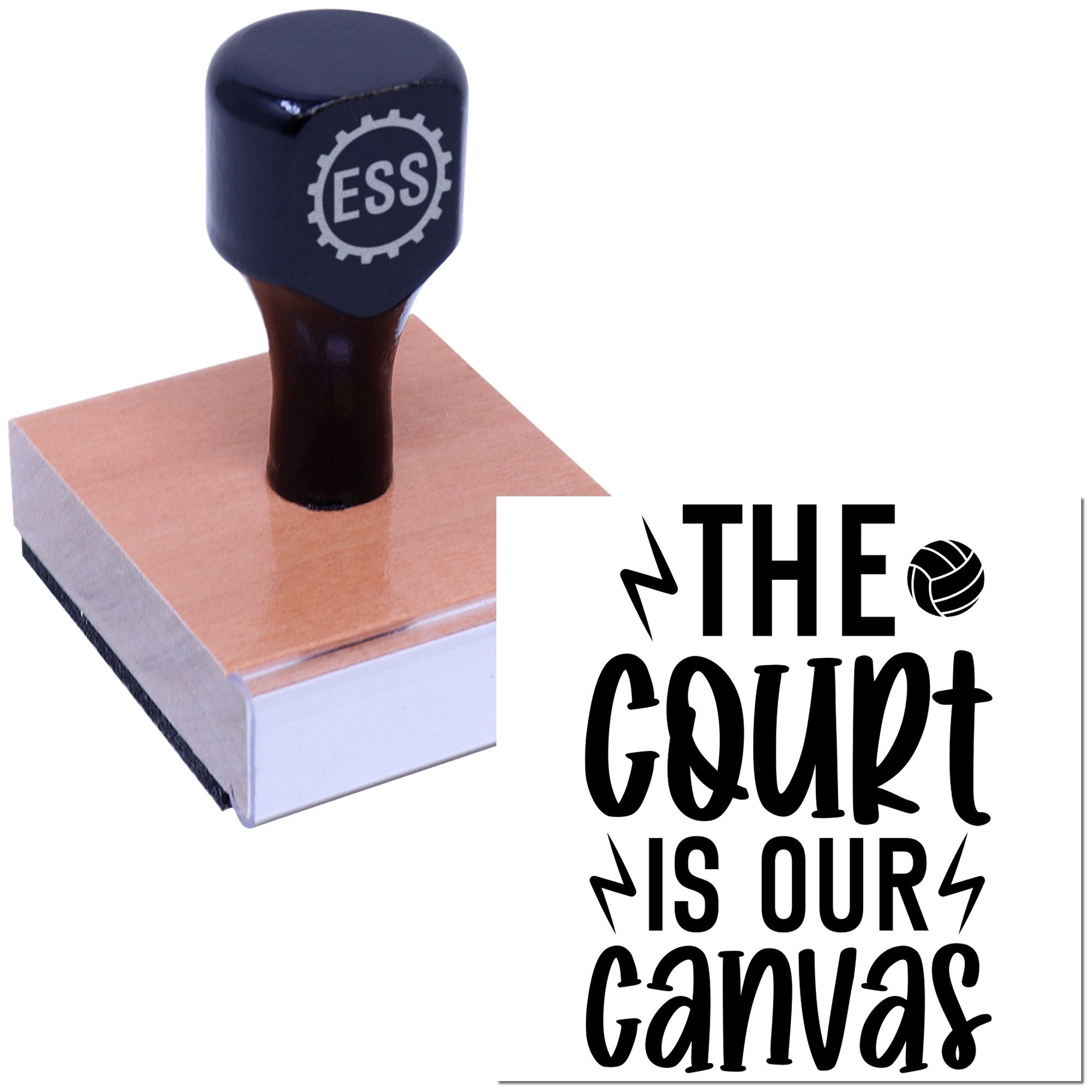 Court Creativity Canvas Scrapbooking Rubber Stamp