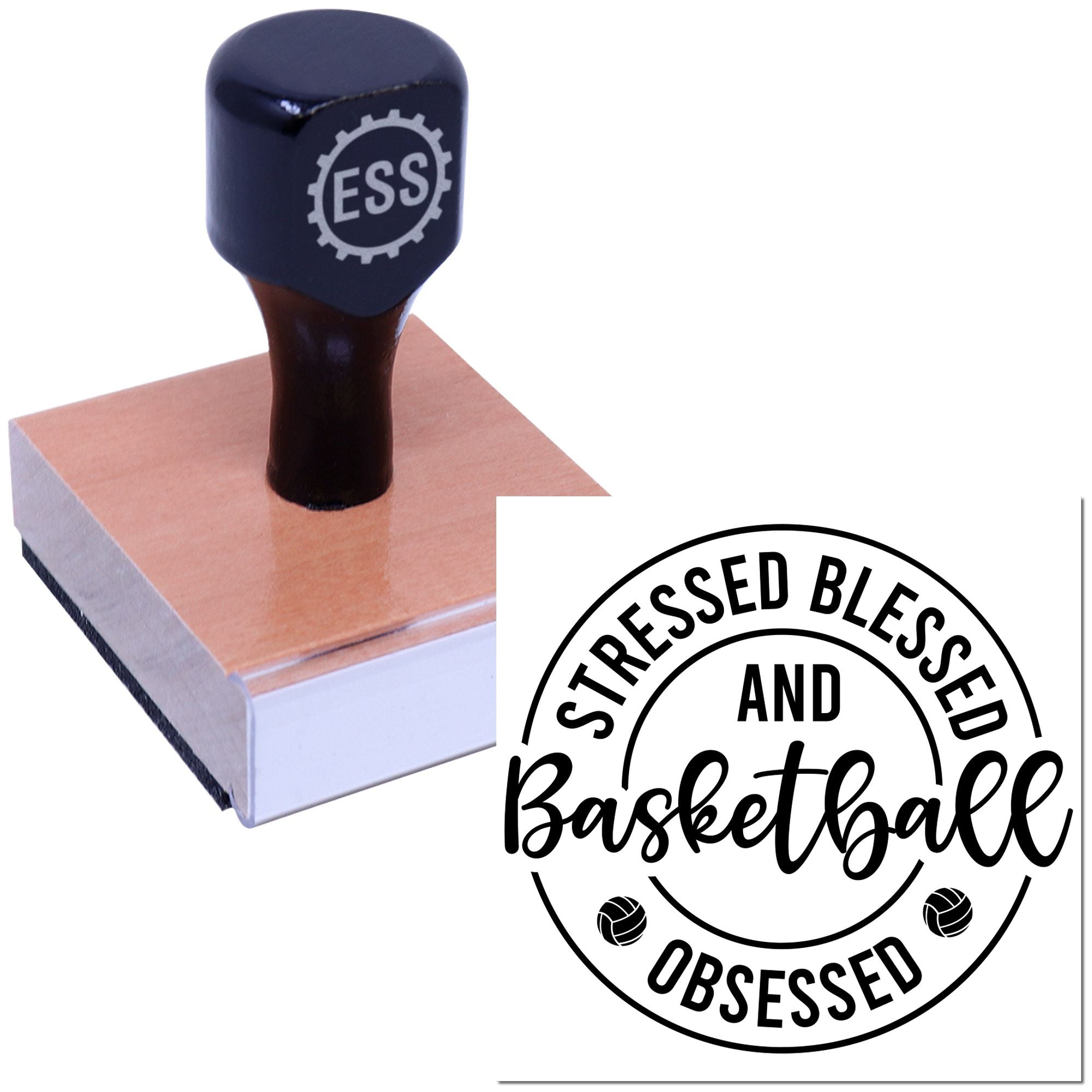 Blessed Hoop Obsession Card Rubber Stamp