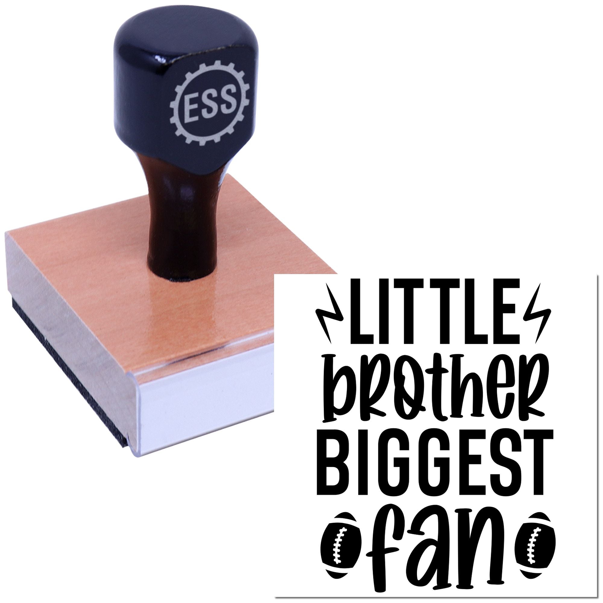 Little Bro Fan Handcraft Rubber Stamp