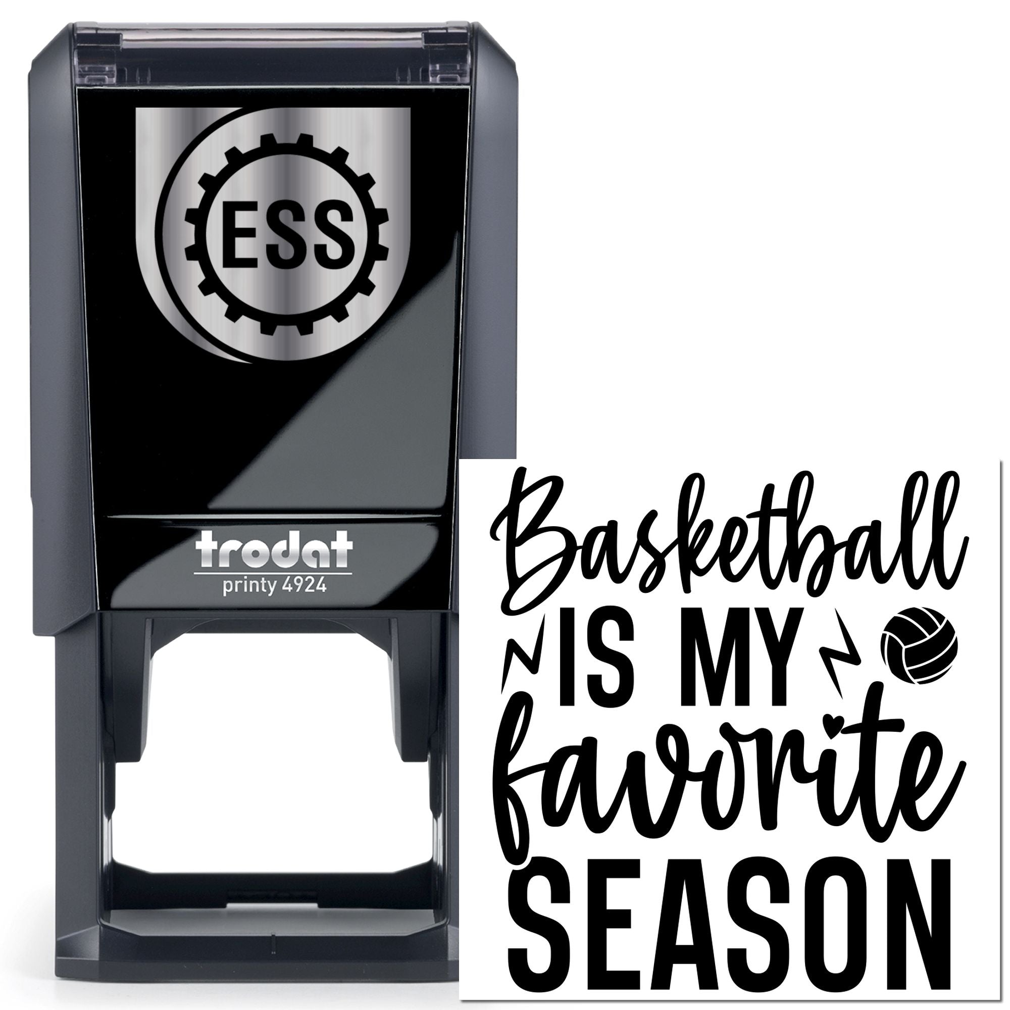 Self-Inking Basketball Season Paper Goods Stamp