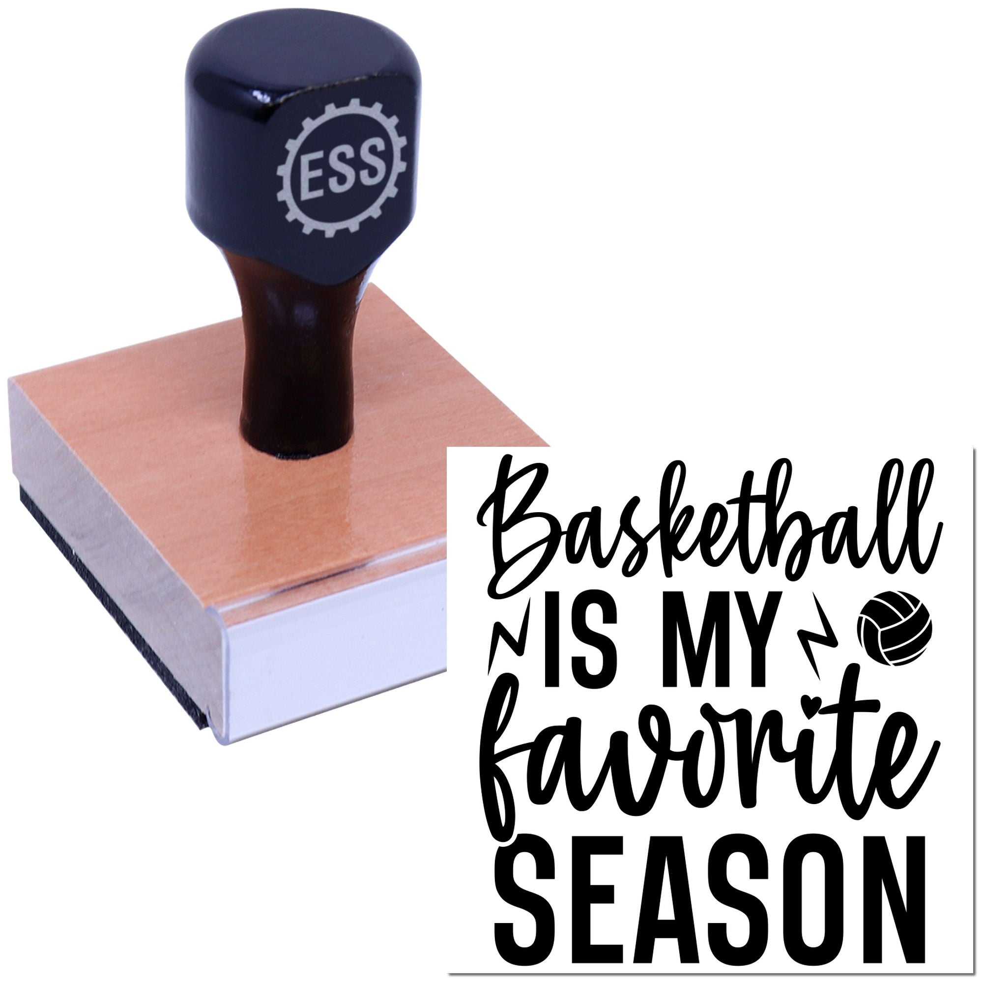 Endless Hoops Season Greeting Card Rubber Stamp