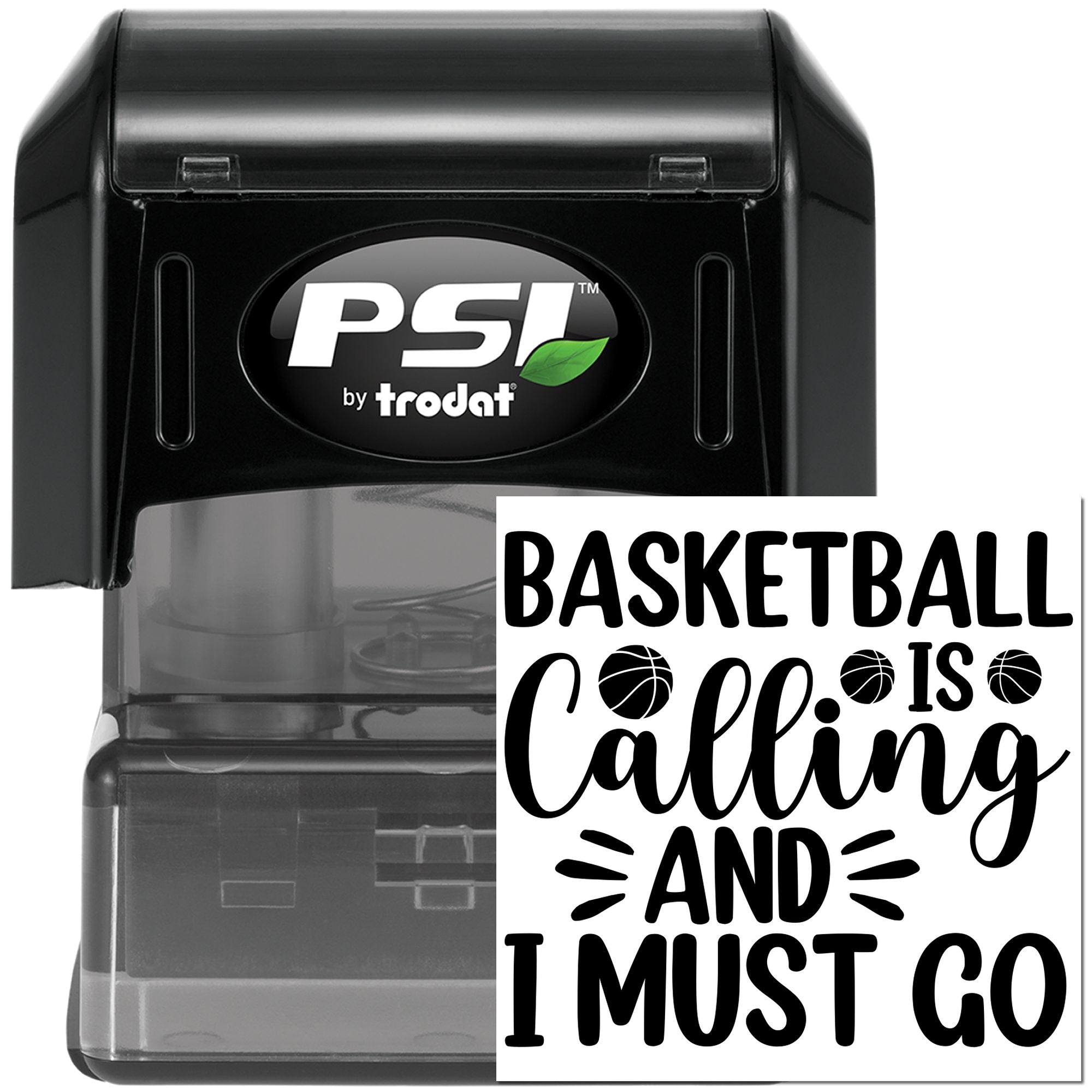 Pre-Inked Basketball Is Calling Greeting Card Stamp