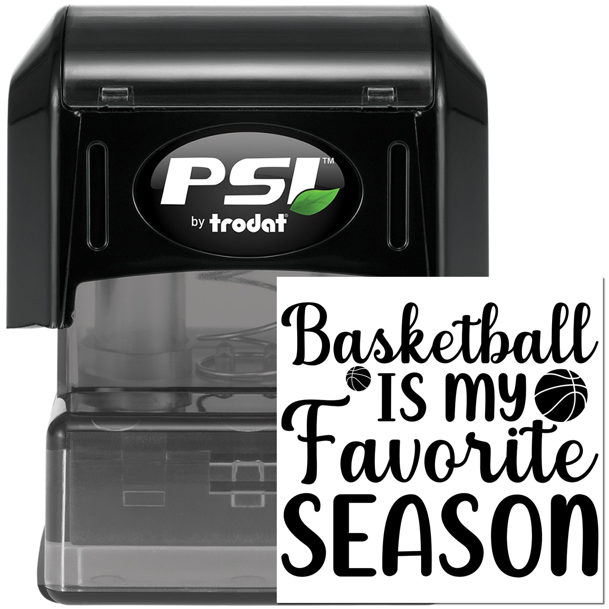 Pre-Inked Basketball Favorite Season Note Card Stamp