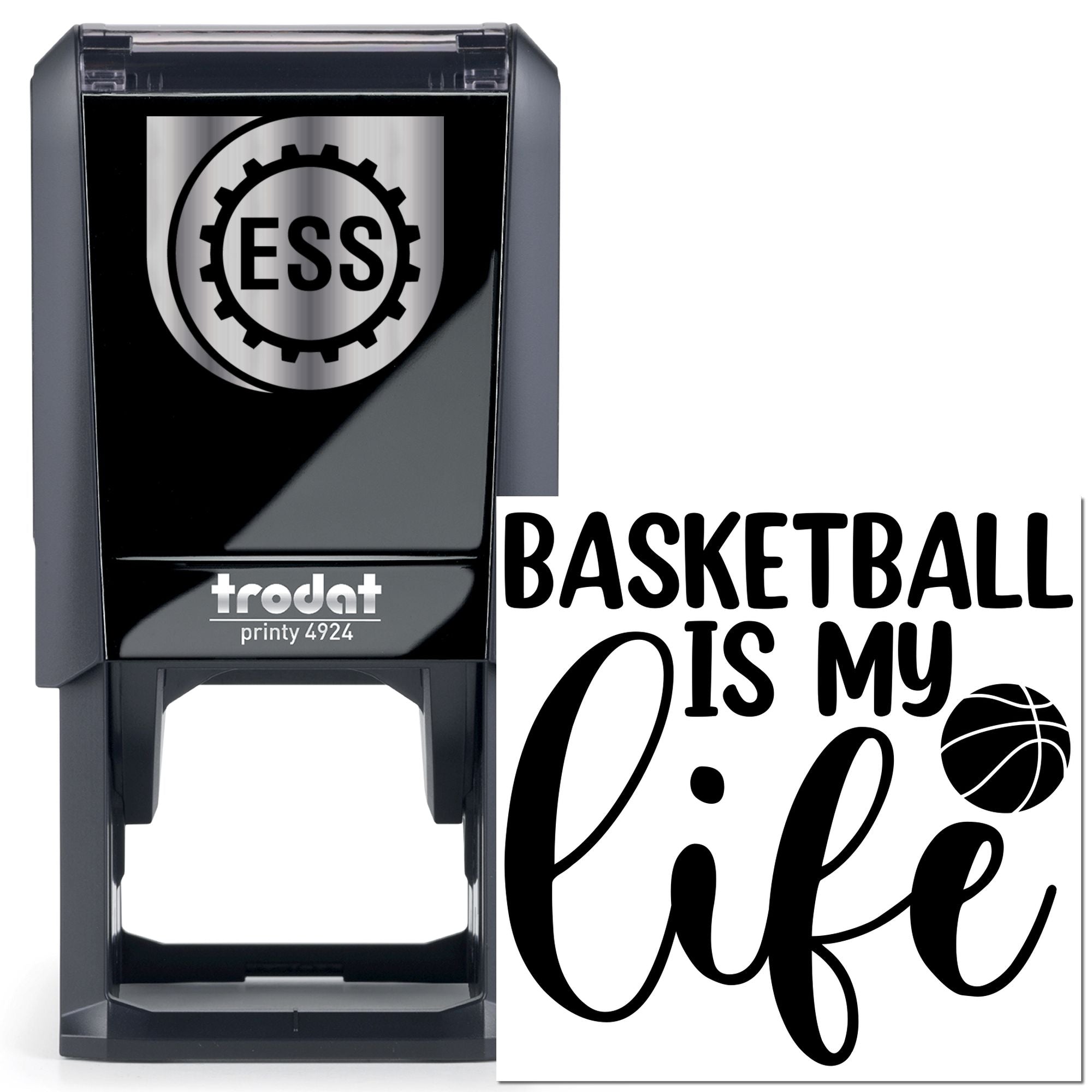 Self-Inking Basketball Life Tag Stamp