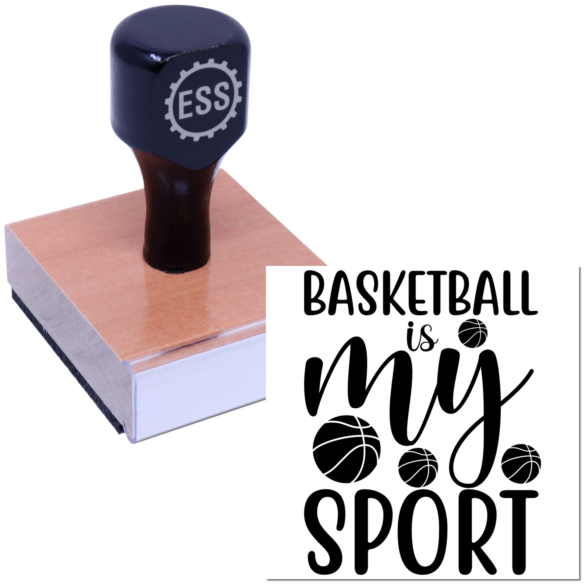 Hoops Define Me Place Card Rubber Stamp