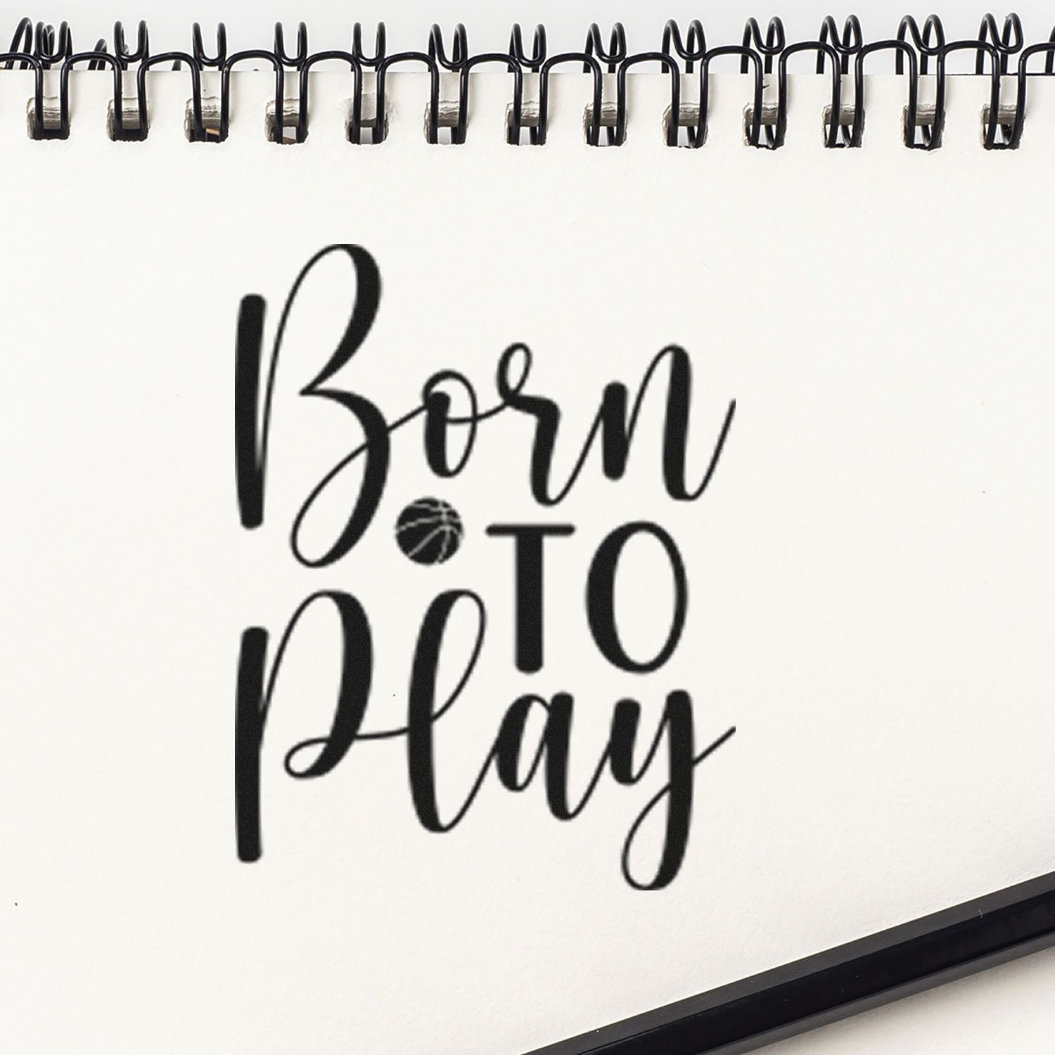 Duo Born To Play Basketball Forever Hand Stamp