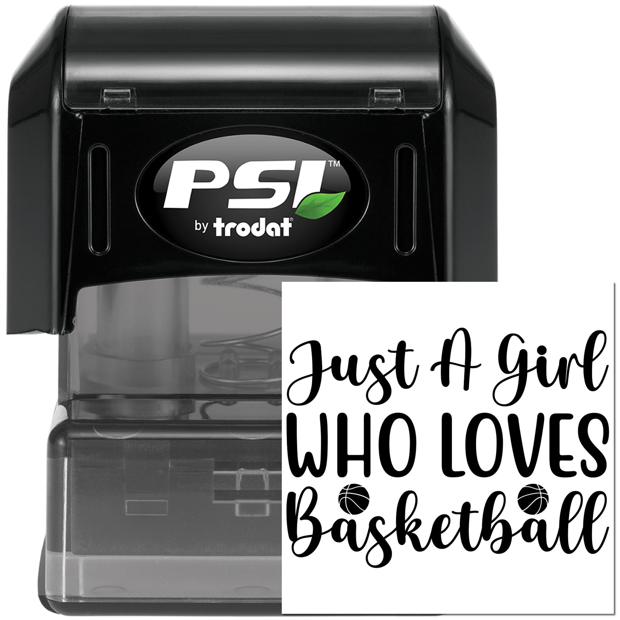 Pre-Inked Basketball Loving Girl Card Making Stamp