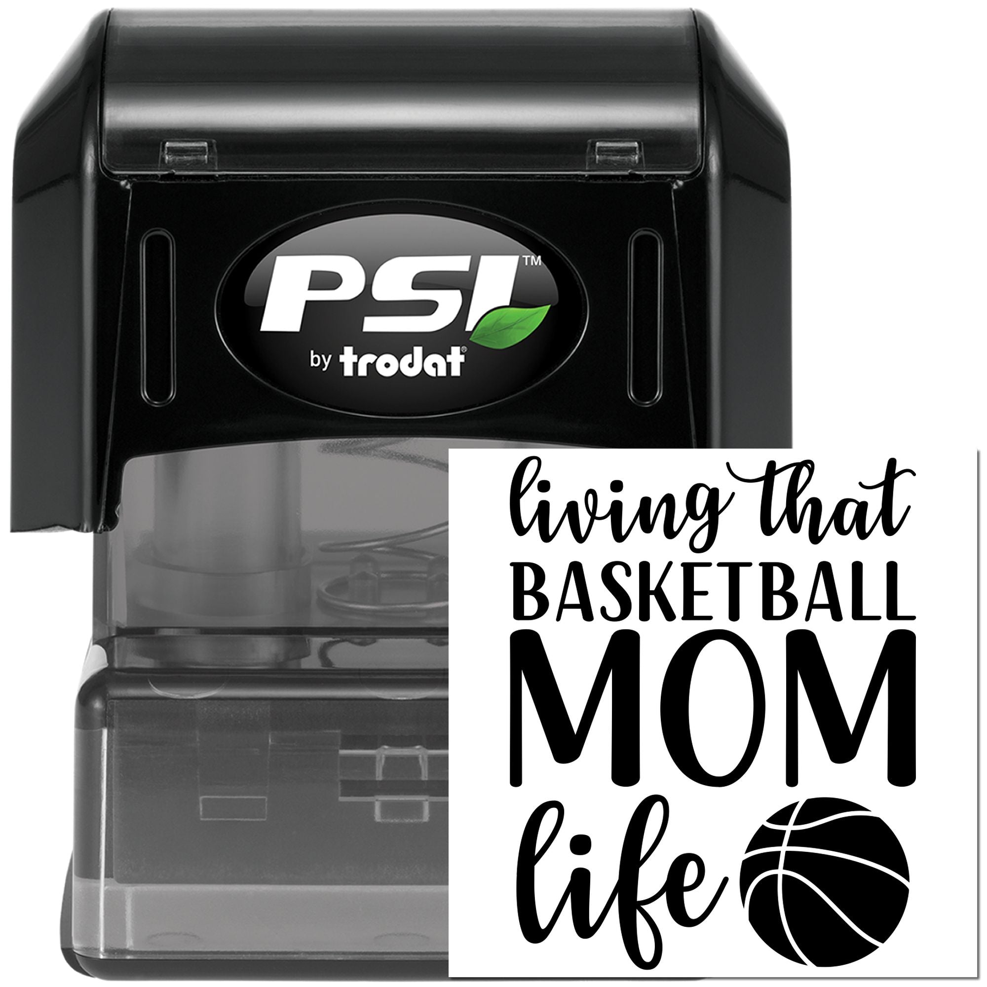 Pre-Inked Basketball Mom Life Handcraft Stamp