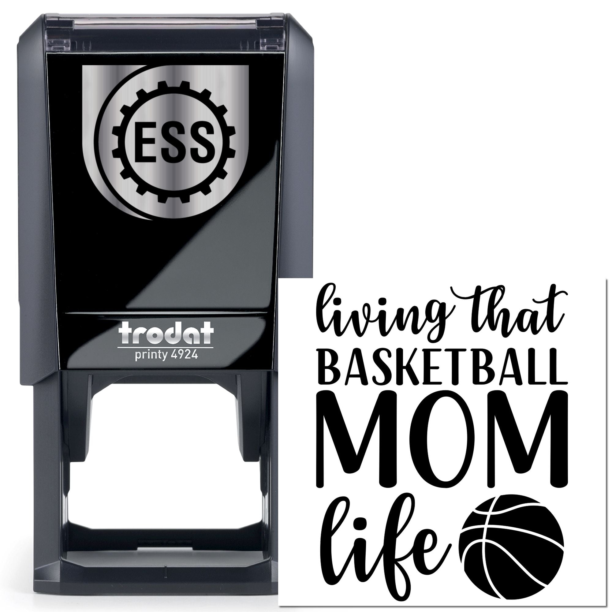 Self-Inking Basketball Mom Paper Craft Stamp