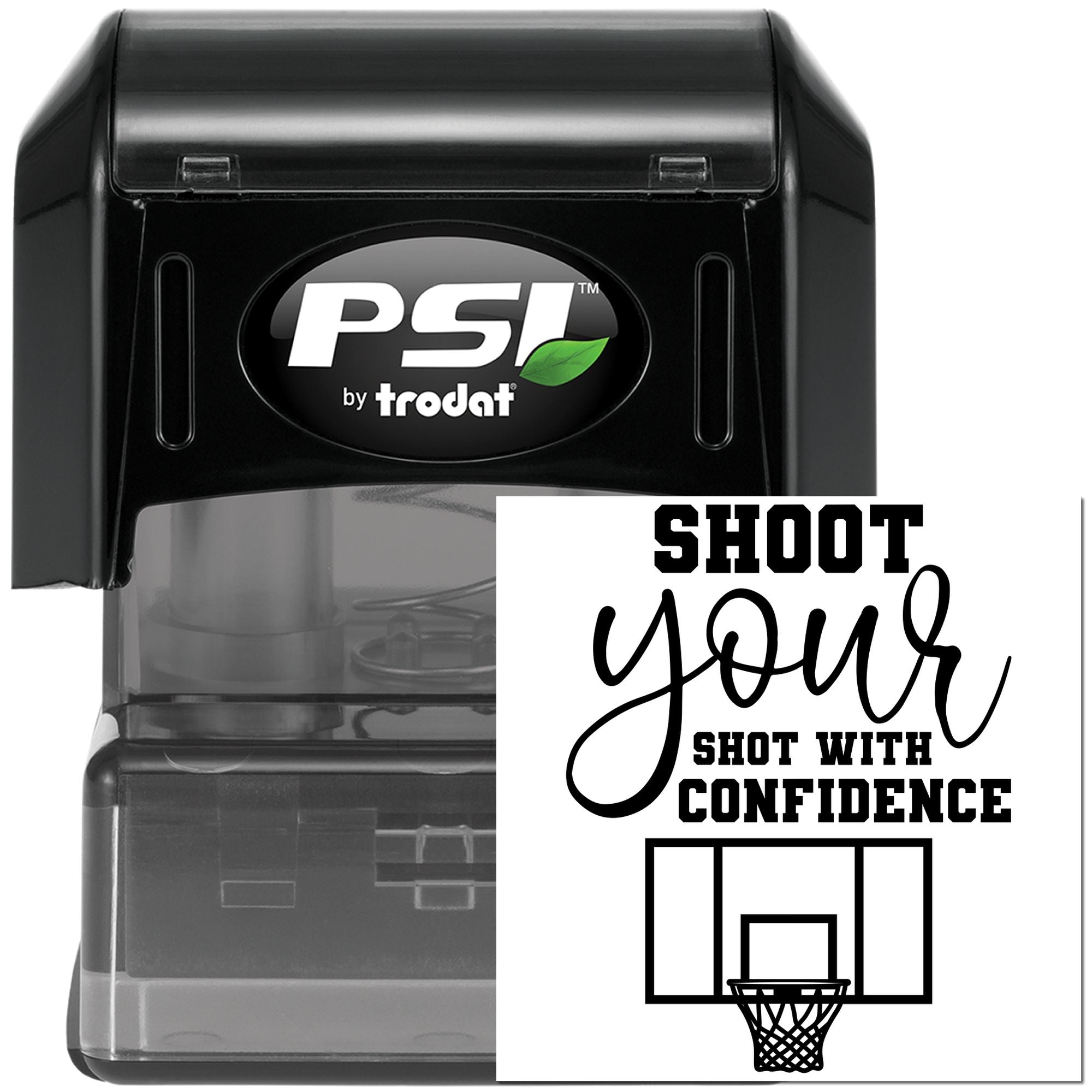 Pre-Inked Shoot Your Confidence Papercraft Stamp
