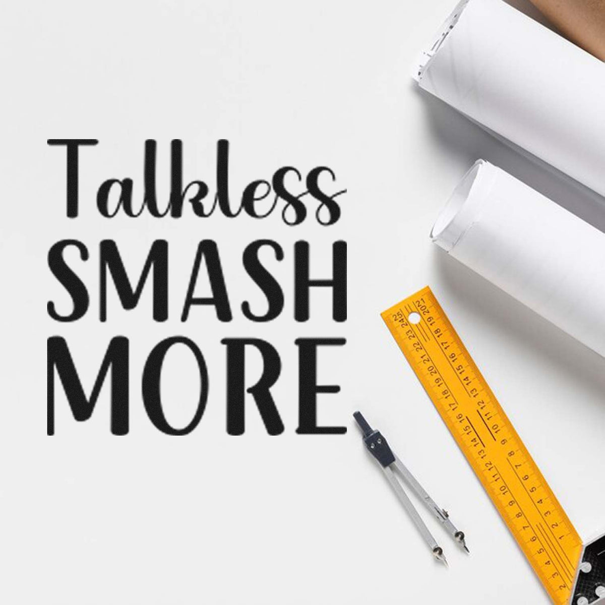 Slim Talk Less Smash More Sign Paper Goods Pre-Inked Stamp - Engineer Seal Stamps