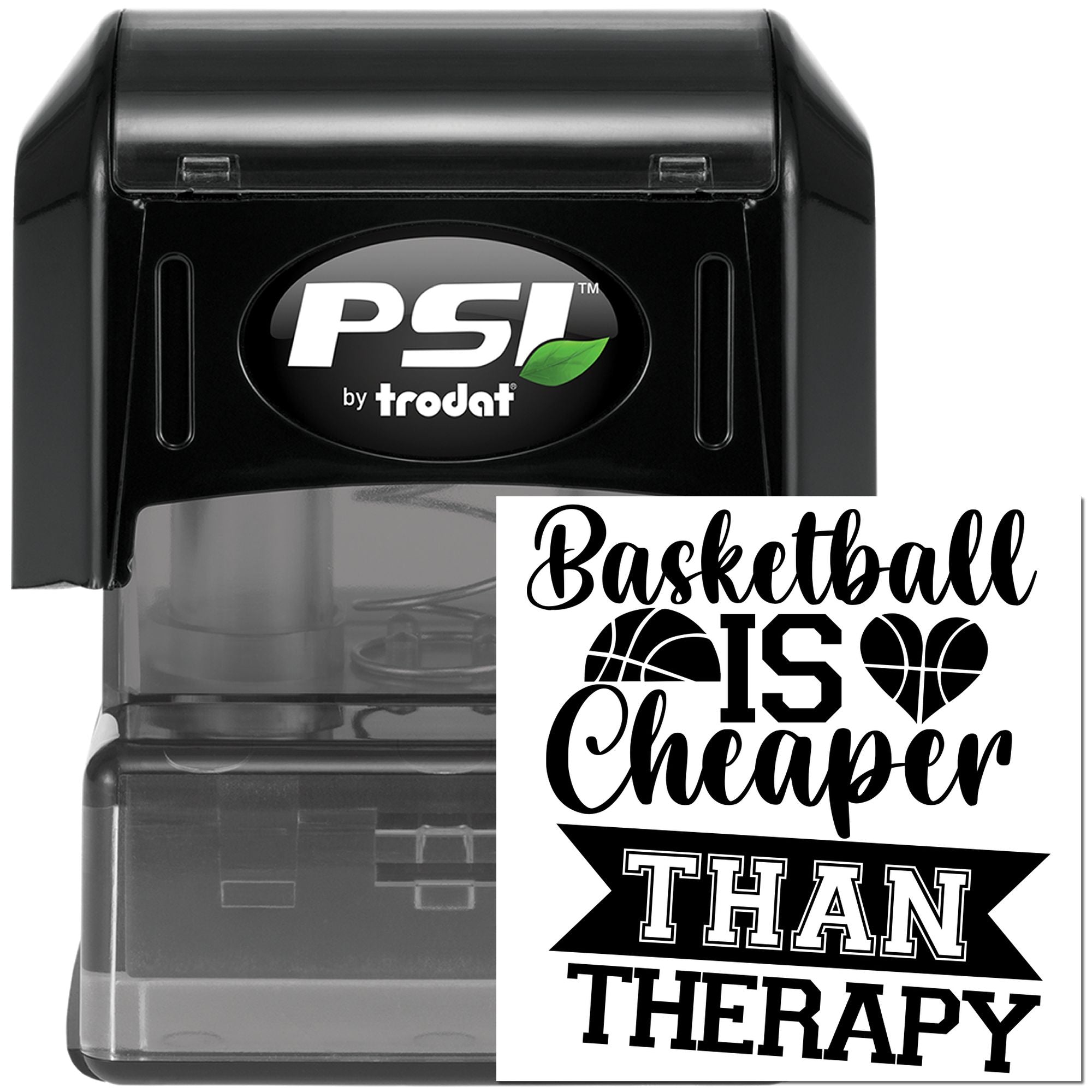 Pre-Inked Basketball Is Cheaper Note Card Stamp