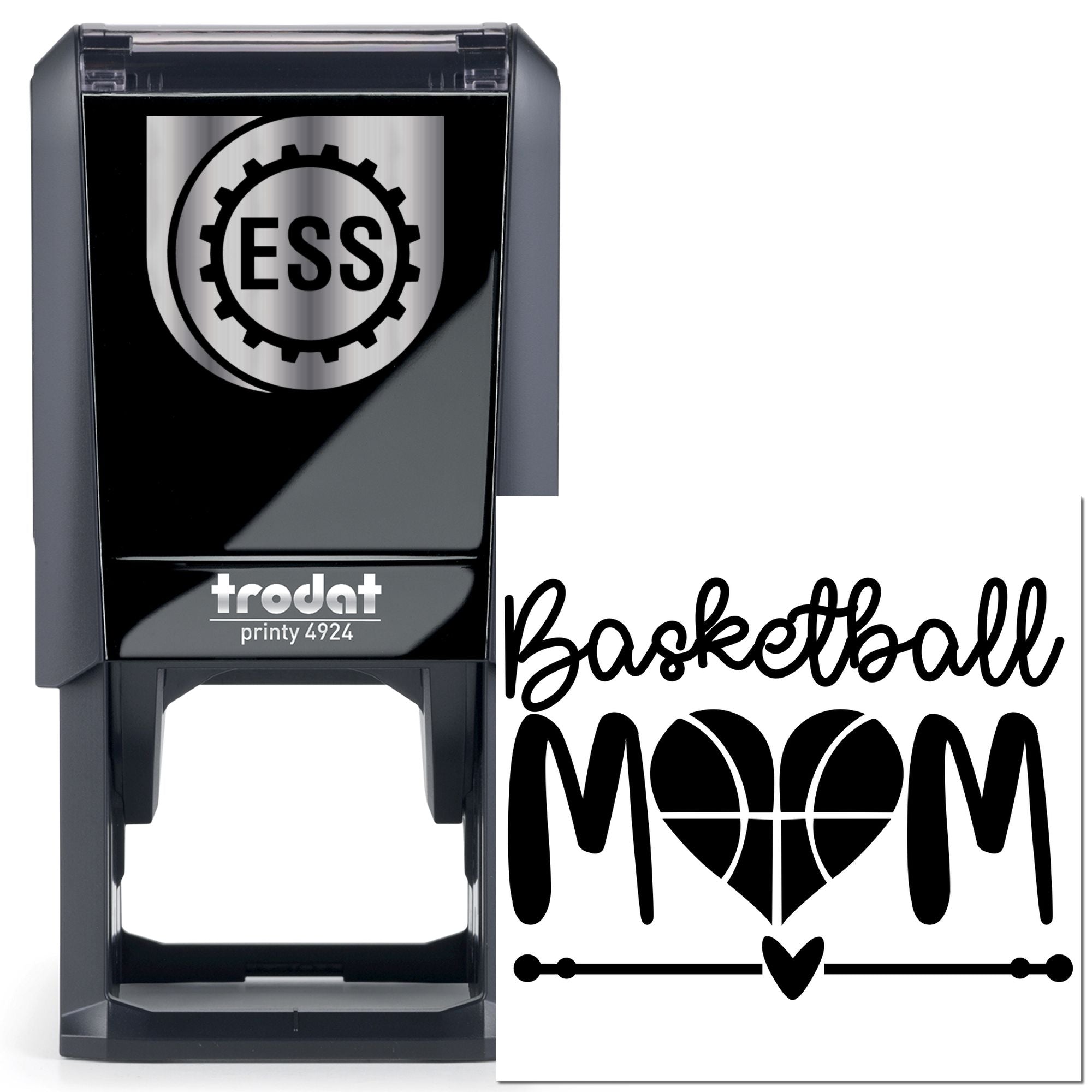 Self-Inking Basketball Mom Tag Stamp