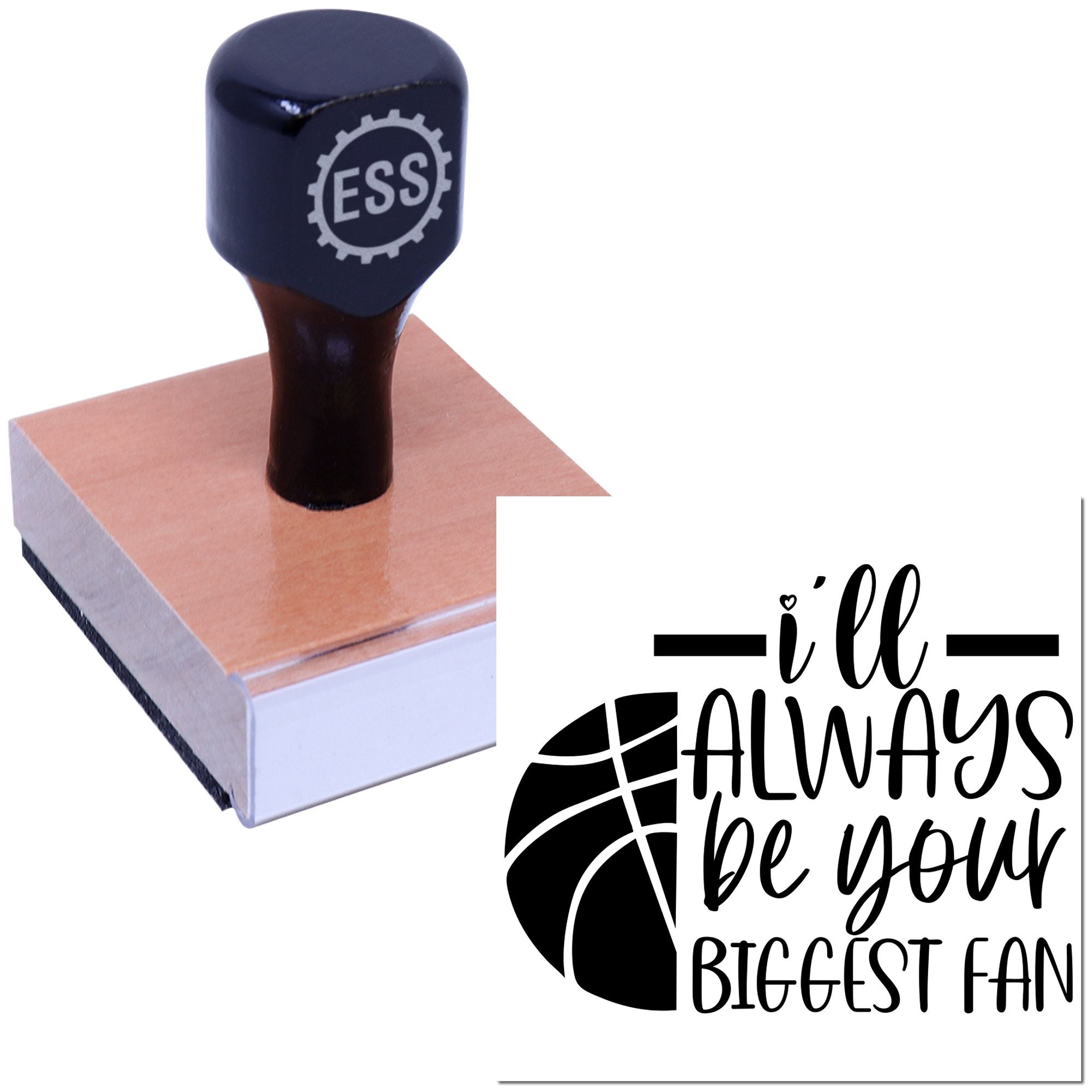 Biggest Basketball Fan Party Favor Rubber Stamp