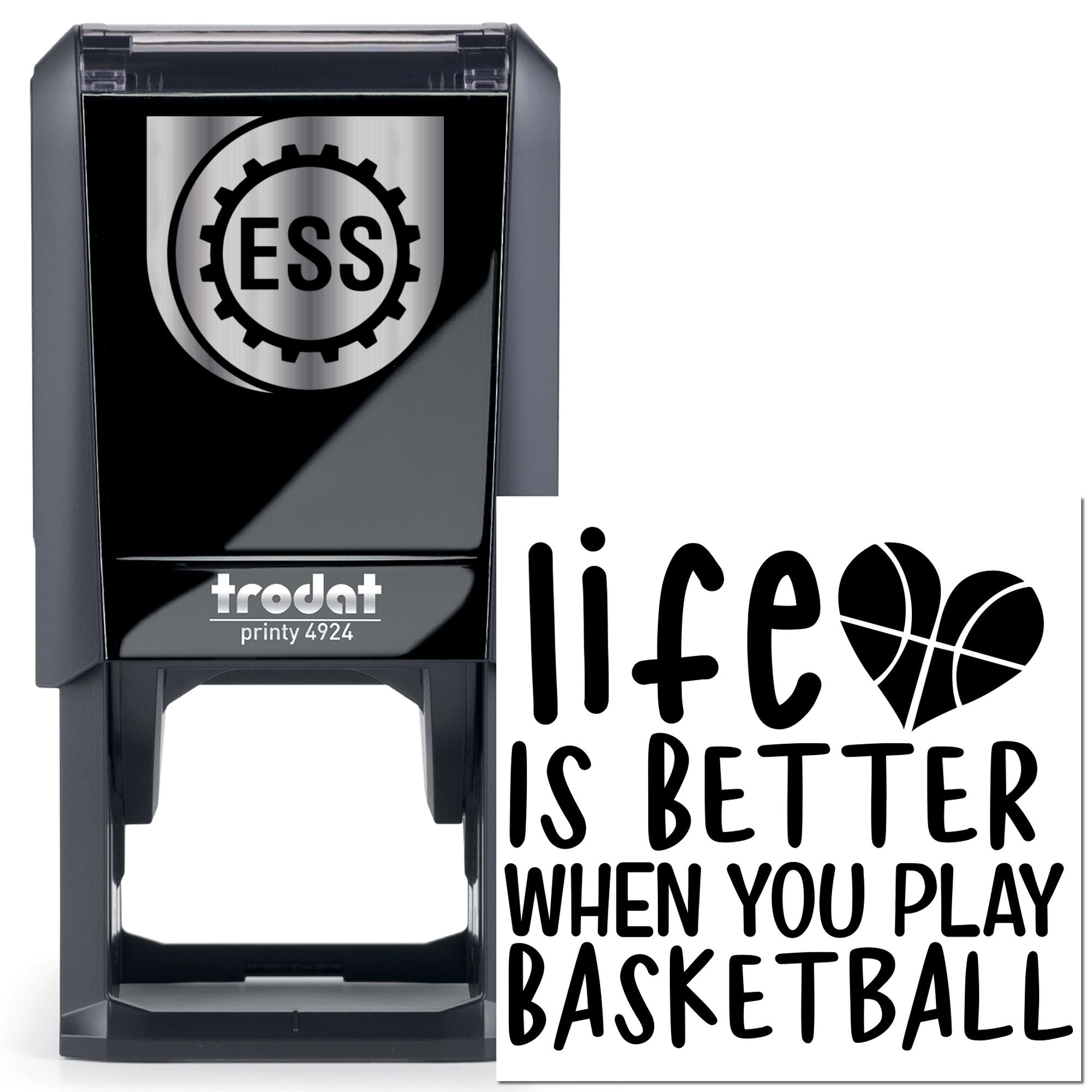 Self-Inking Basketball Love Craft Stamp