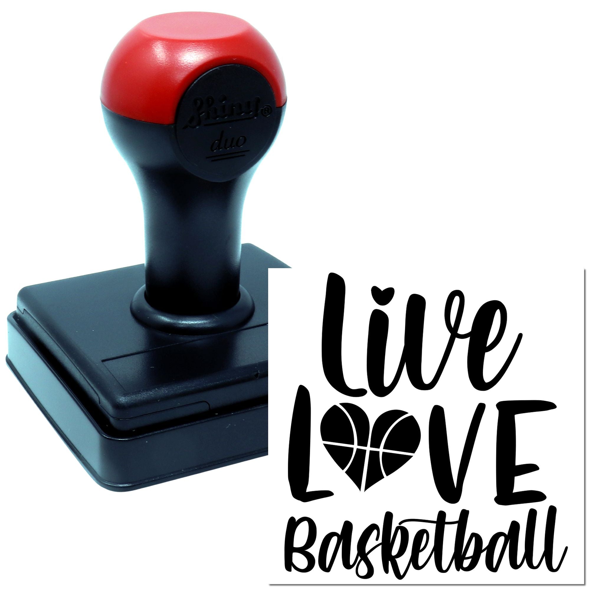 Duo Live Love Basketball Heart Design Hand Stamp